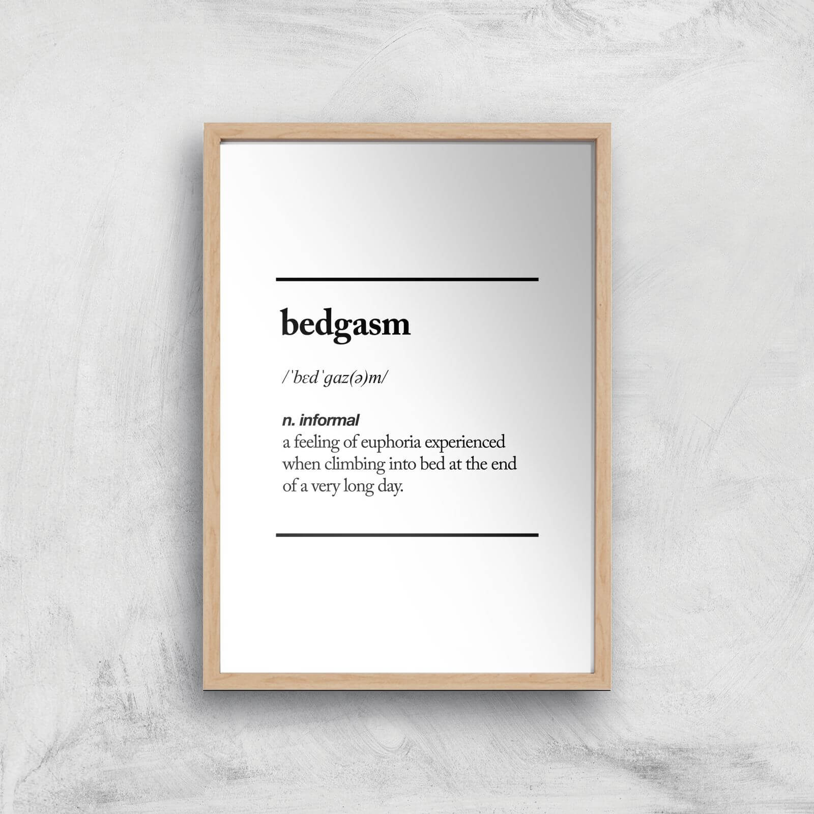 The Motivated Type Bedgasm Giclee Art Print - A2 - Wooden Frame