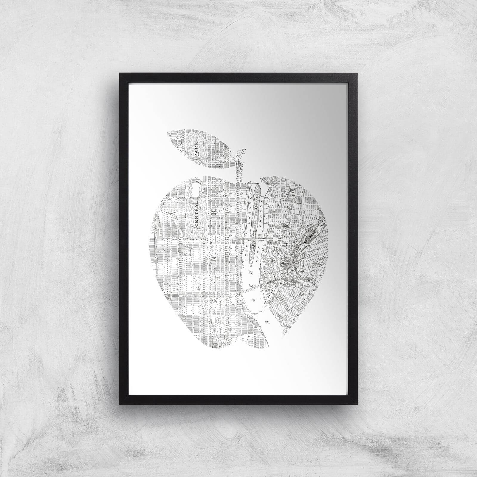 The Motivated Type New York Big Apple Giclee Art Print - A2 - Black Frame