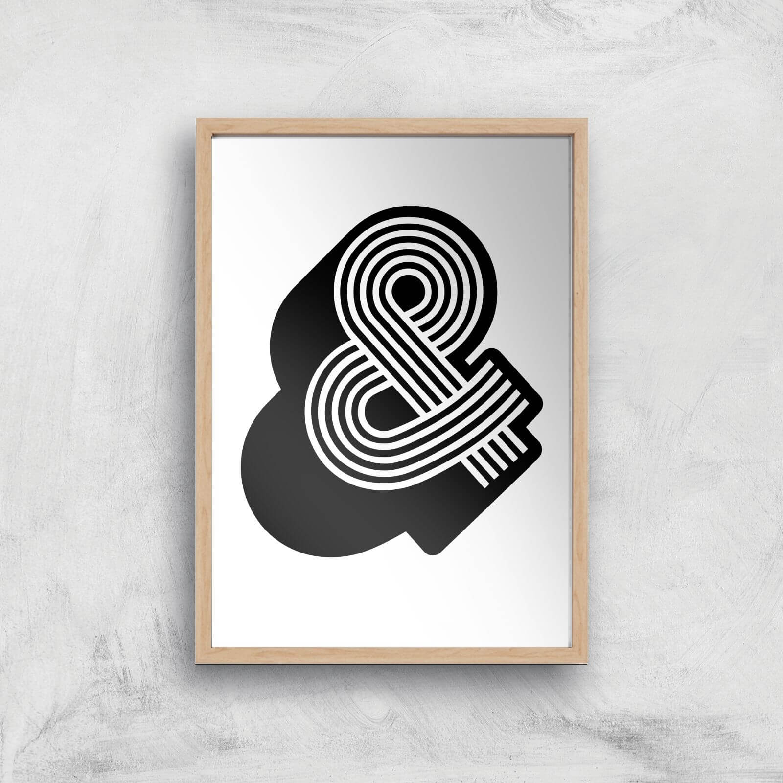 The Motivated Type Ampersand Giclee Art Print - A4 - Wooden Frame