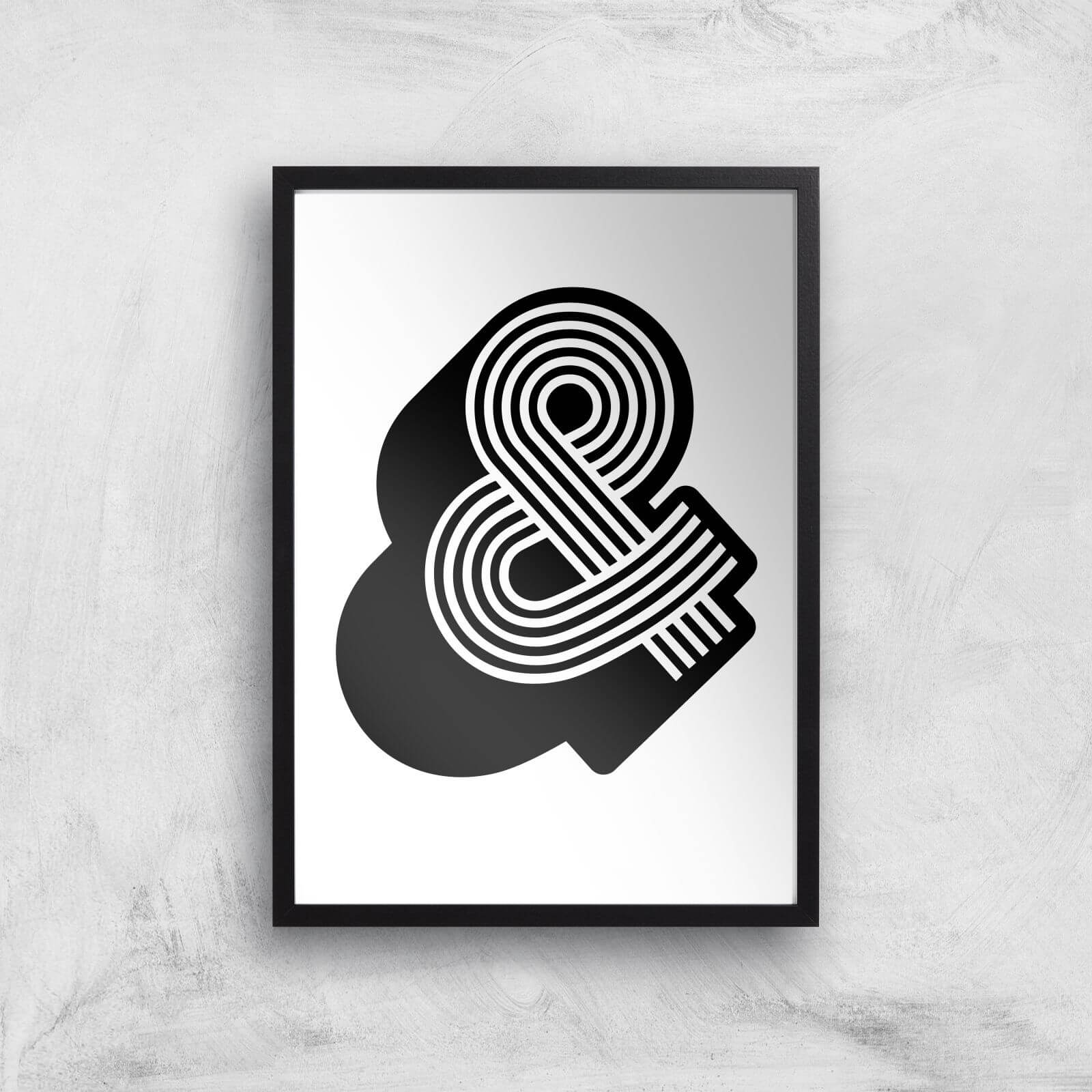 The Motivated Type Ampersand Giclee Art Print - A2 - Black Frame