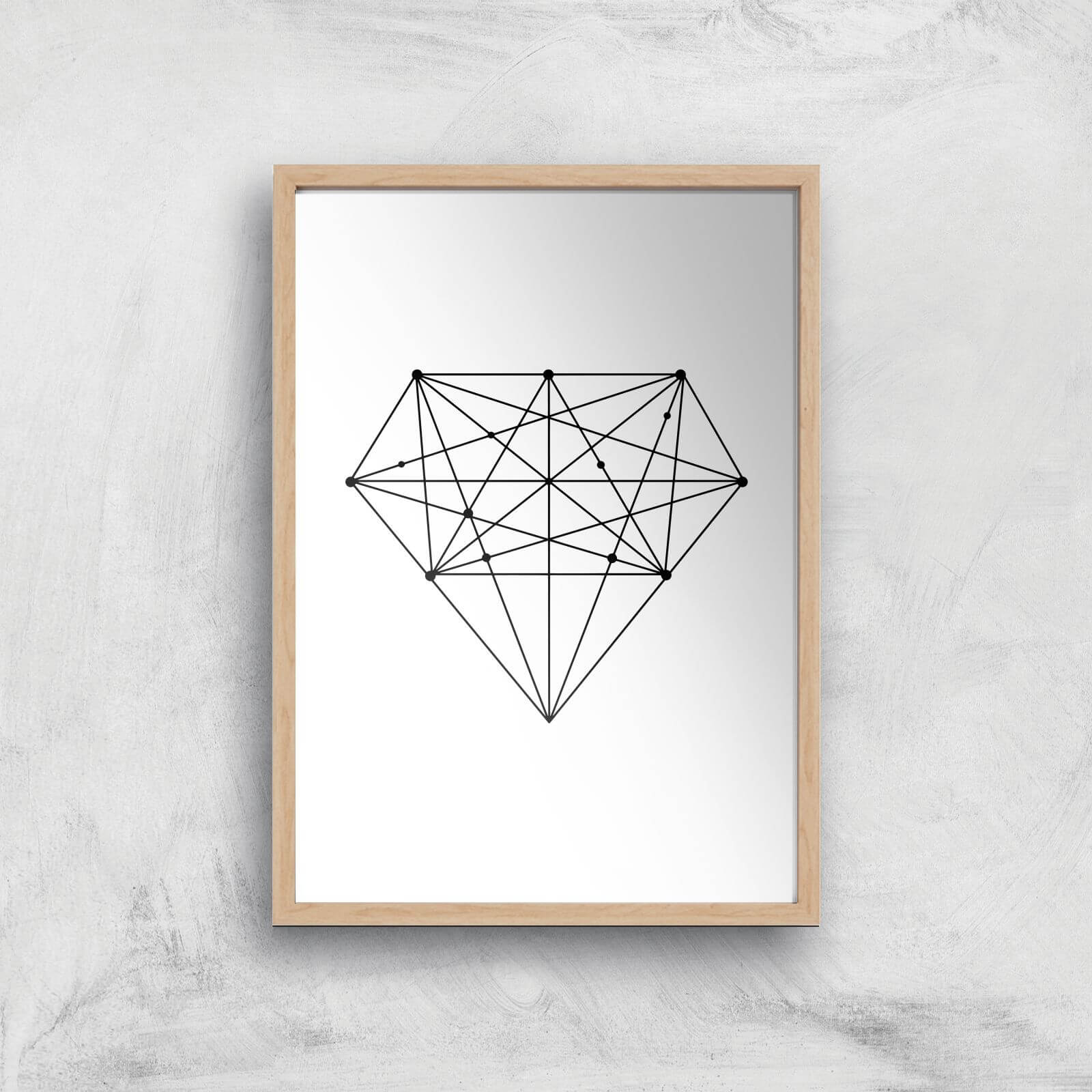 The Motivated Type Diamond Giclee Art Print - A3 - Wooden Frame
