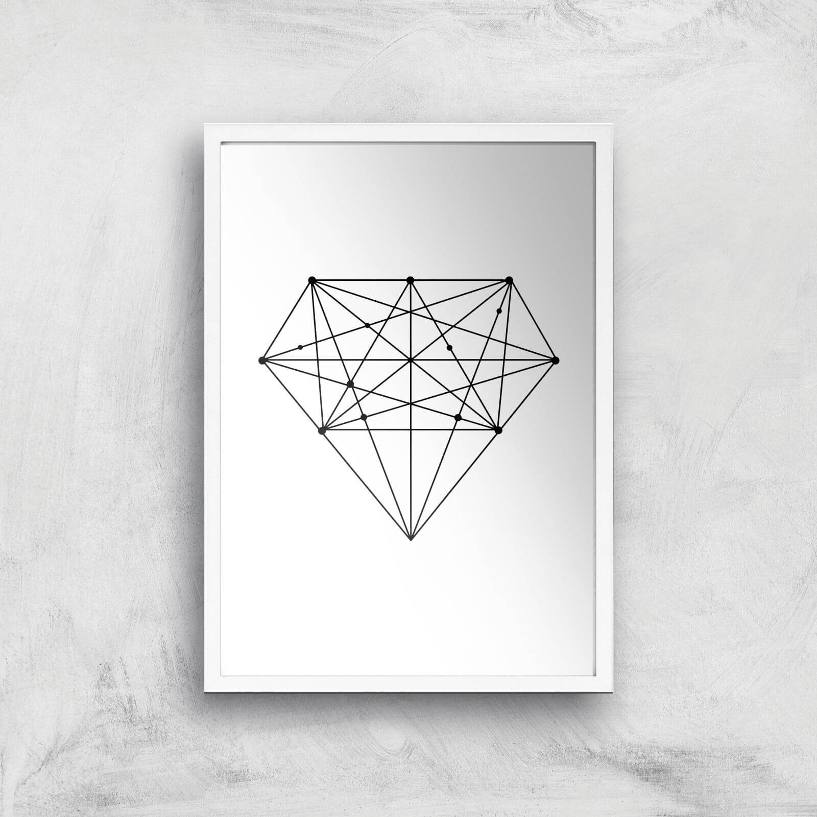 The Motivated Type Diamond Giclee Art Print - A3 - White Frame