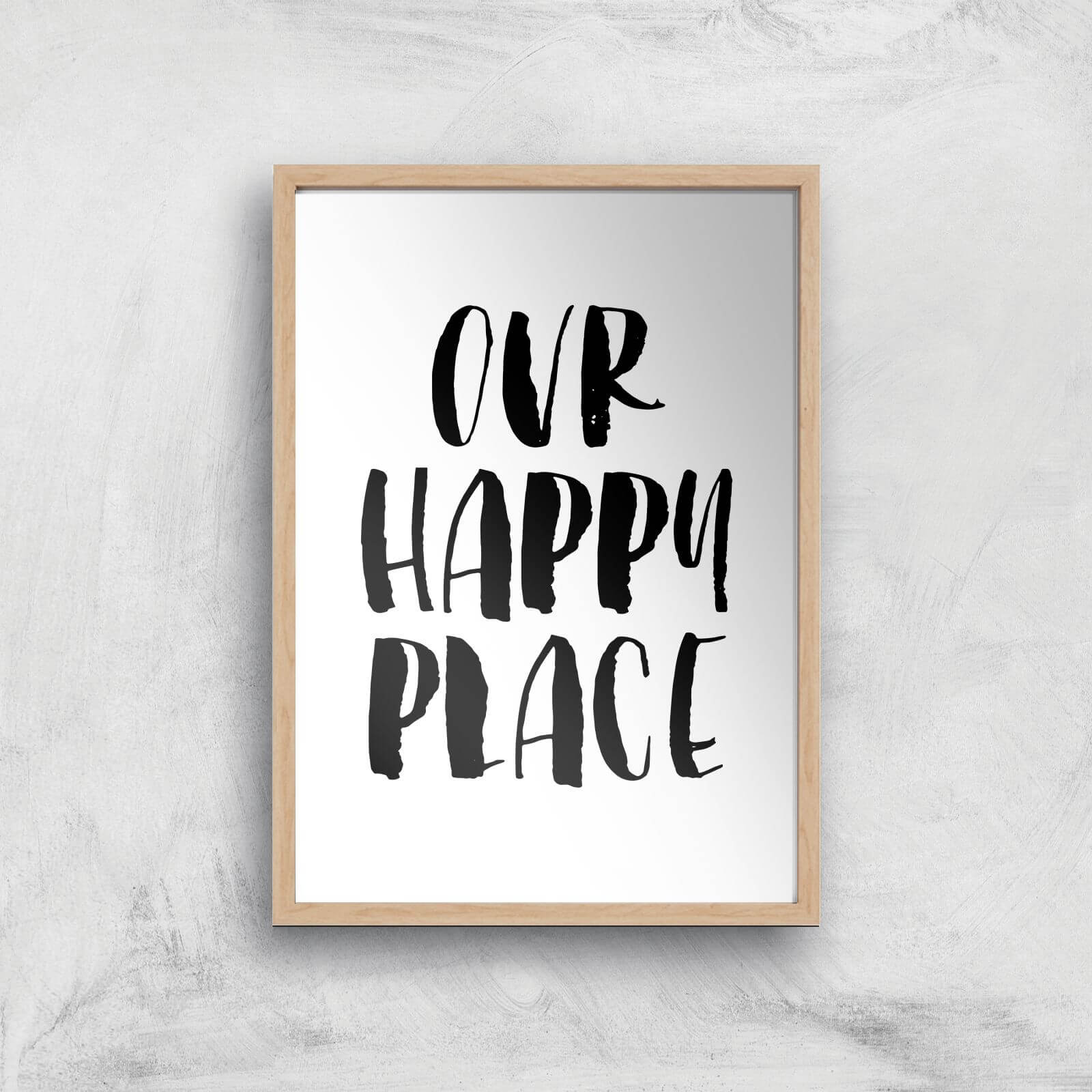 The Motivated Type Our Happy Place Giclee Art Print - A3 - Wooden Frame