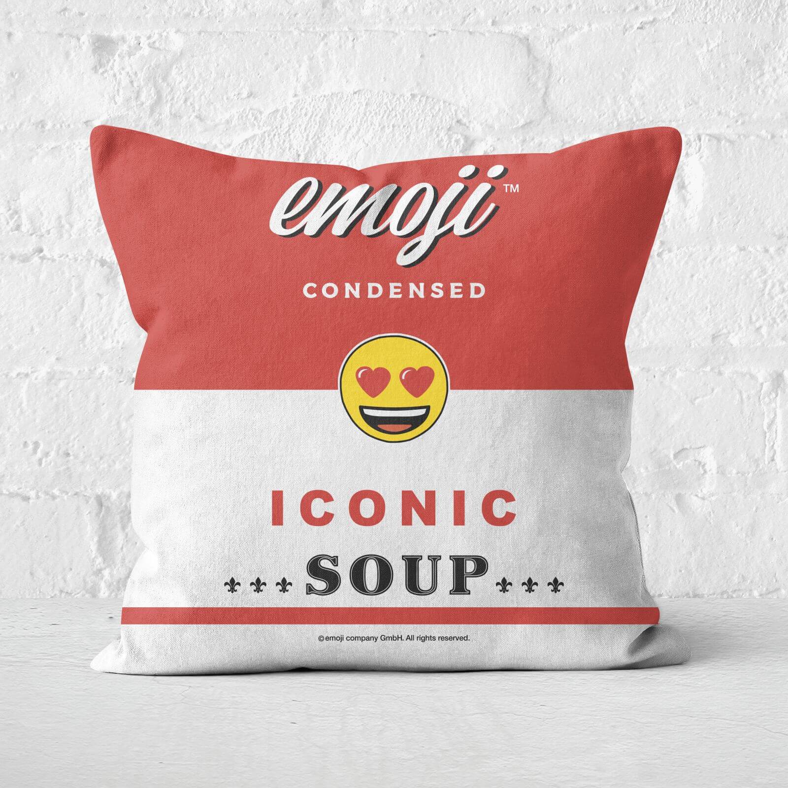 Emoji Heart Eyes Square Cushion - 60x60cm - Soft Touch