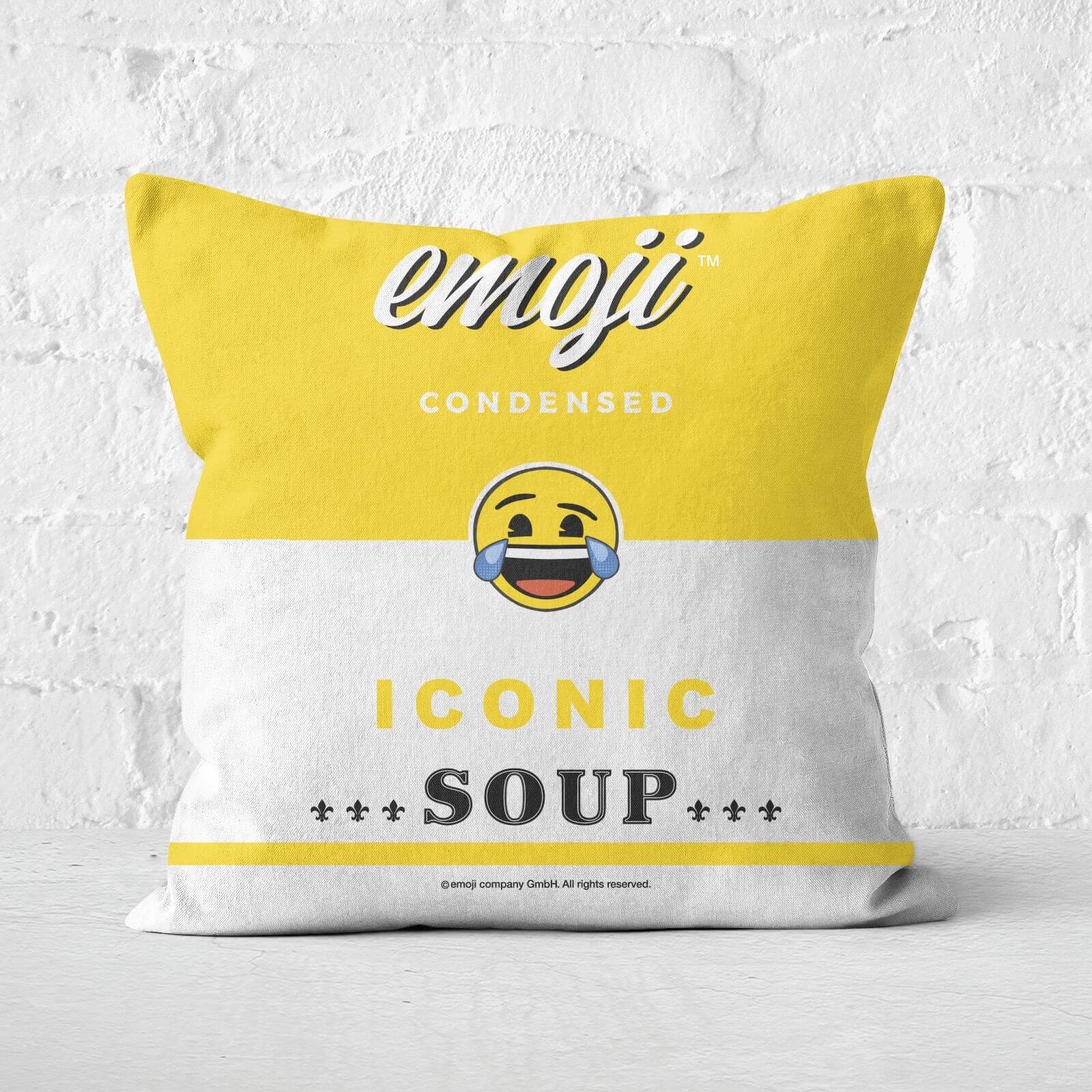 Emoji Crying Laughing Square Cushion - 60x60cm - Soft Touch
