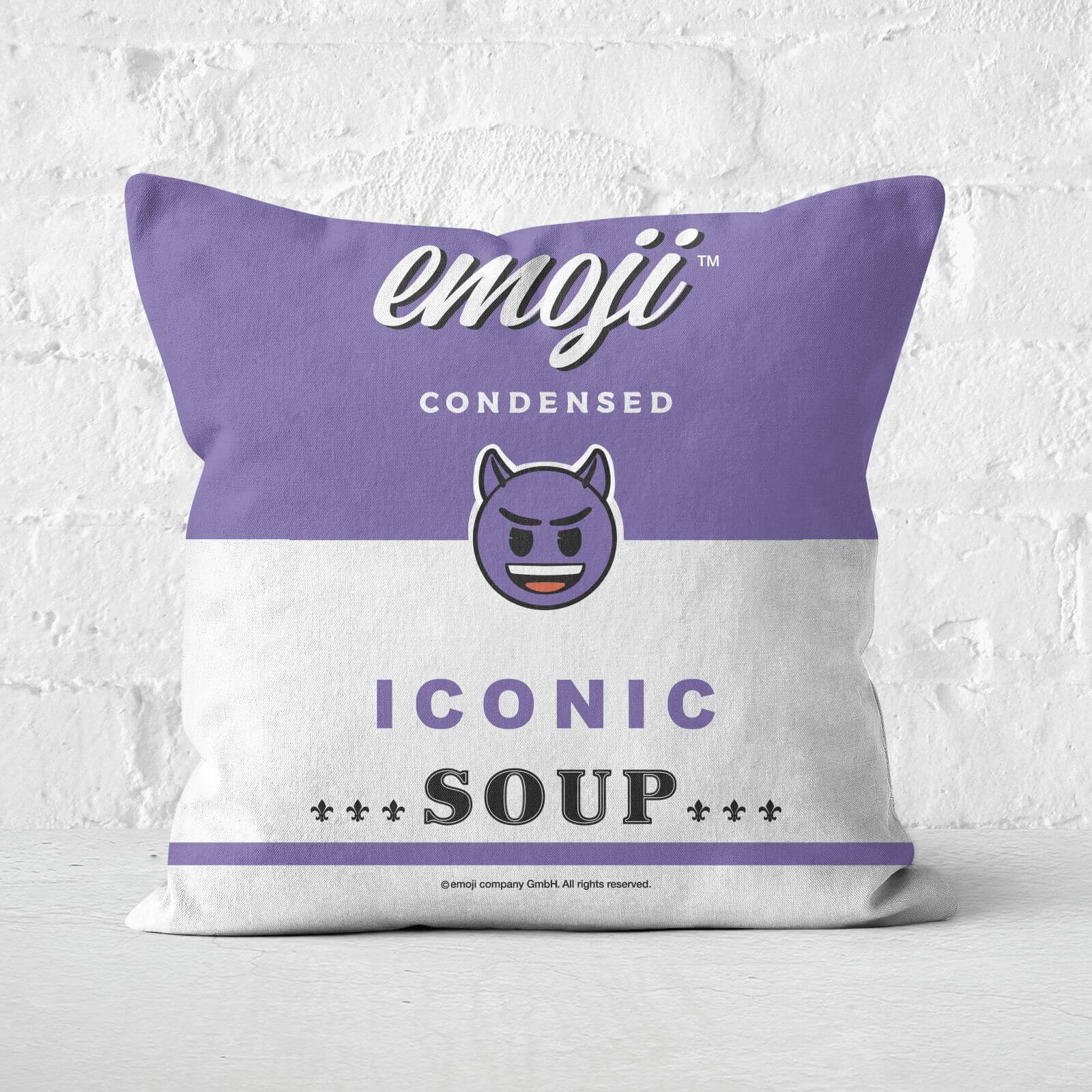 Emoji Devil Square Cushion - 60x60cm - Soft Touch
