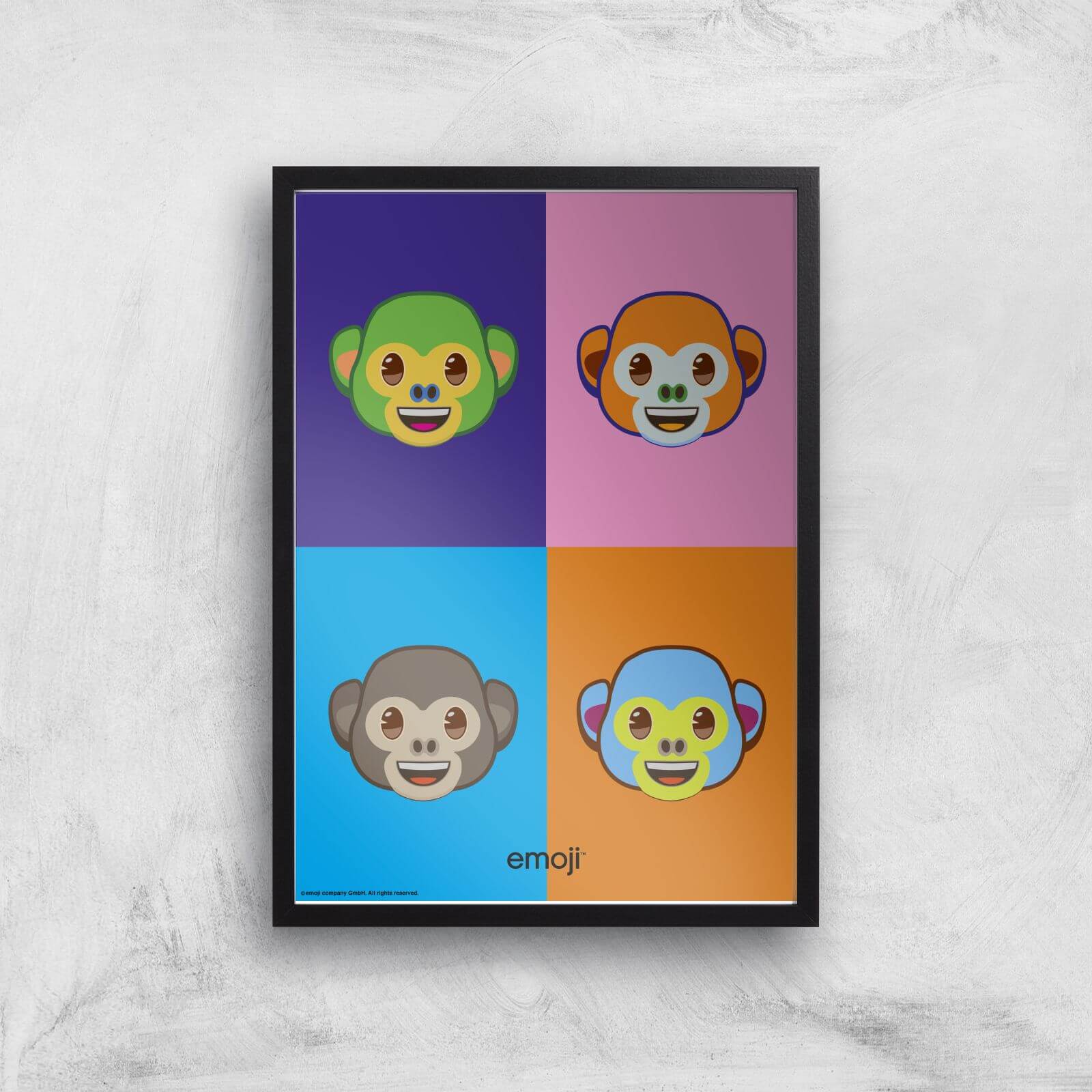 Emoji Pop Art Giclee Art Print - A3 - Black Frame