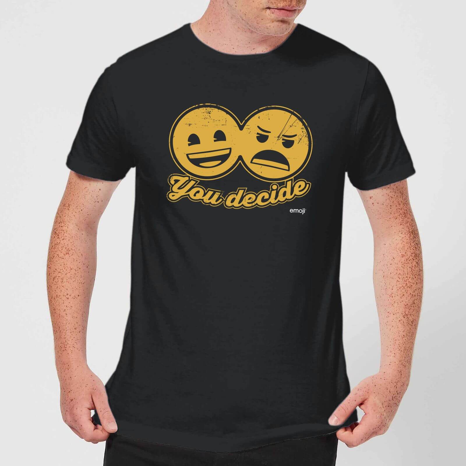 Emoji You Decide Men's T-Shirt - Black - S - Black