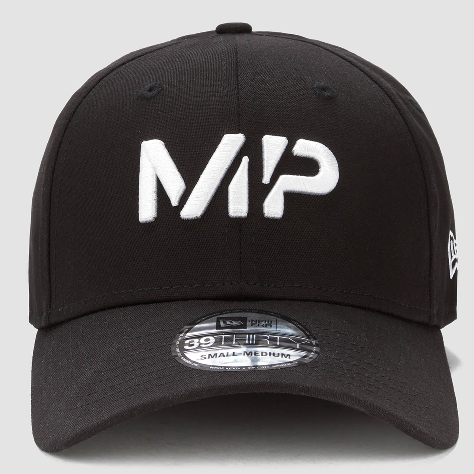 MP New Era 39THIRTY Baseballkappe — Schwarz/Weiß - M-L