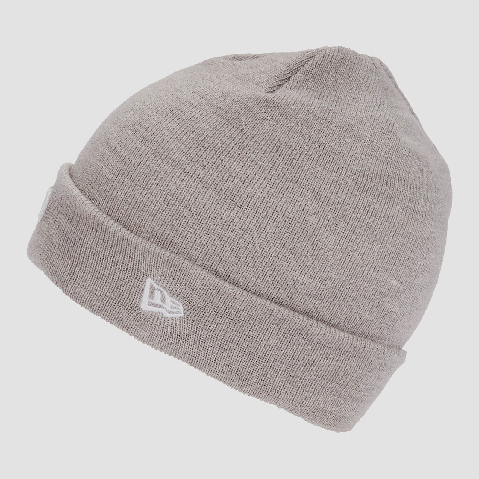 MP New Era Cuff Knitted Beanie - Chrome/White
