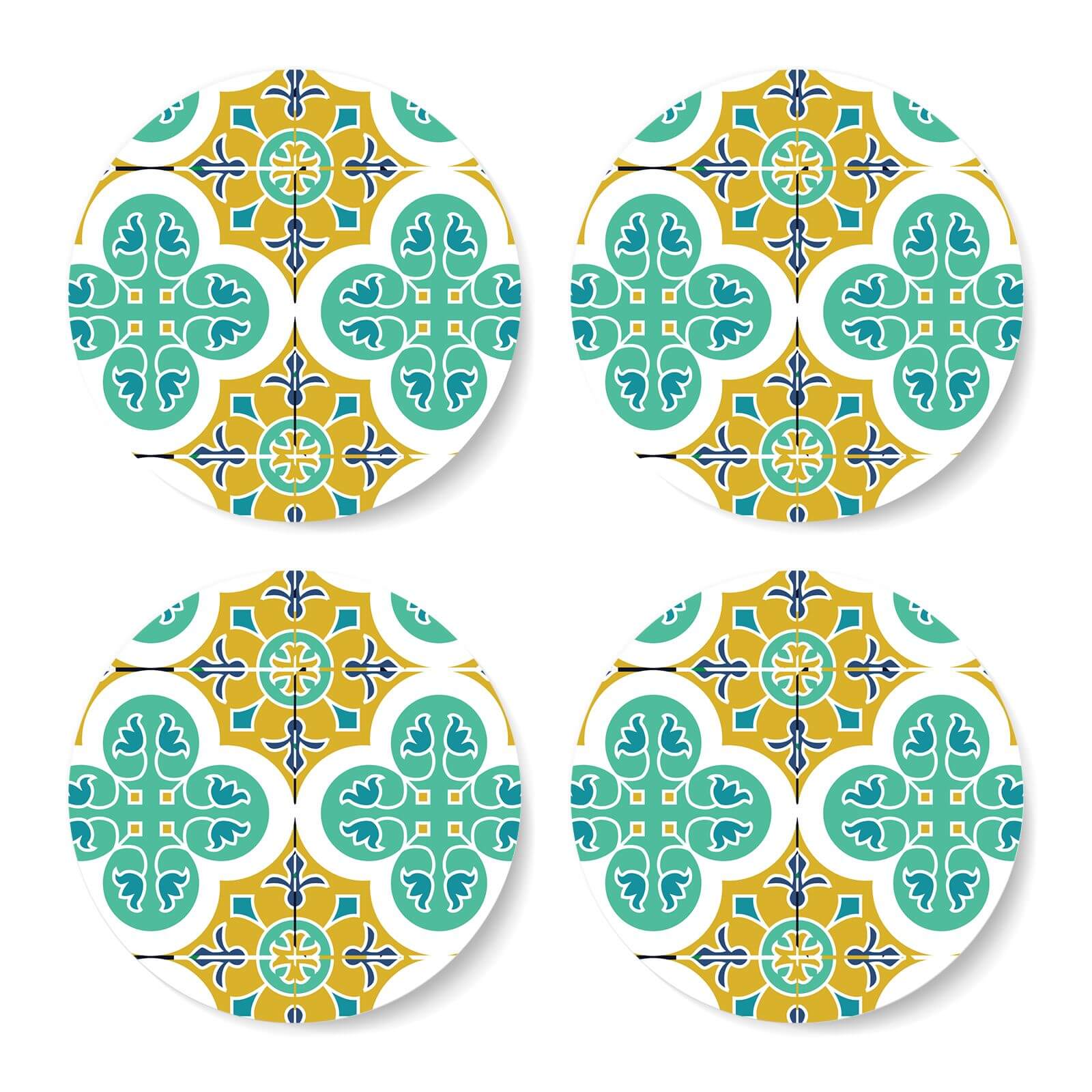 Eid Mubarak Summer Tile Print Coaster Set