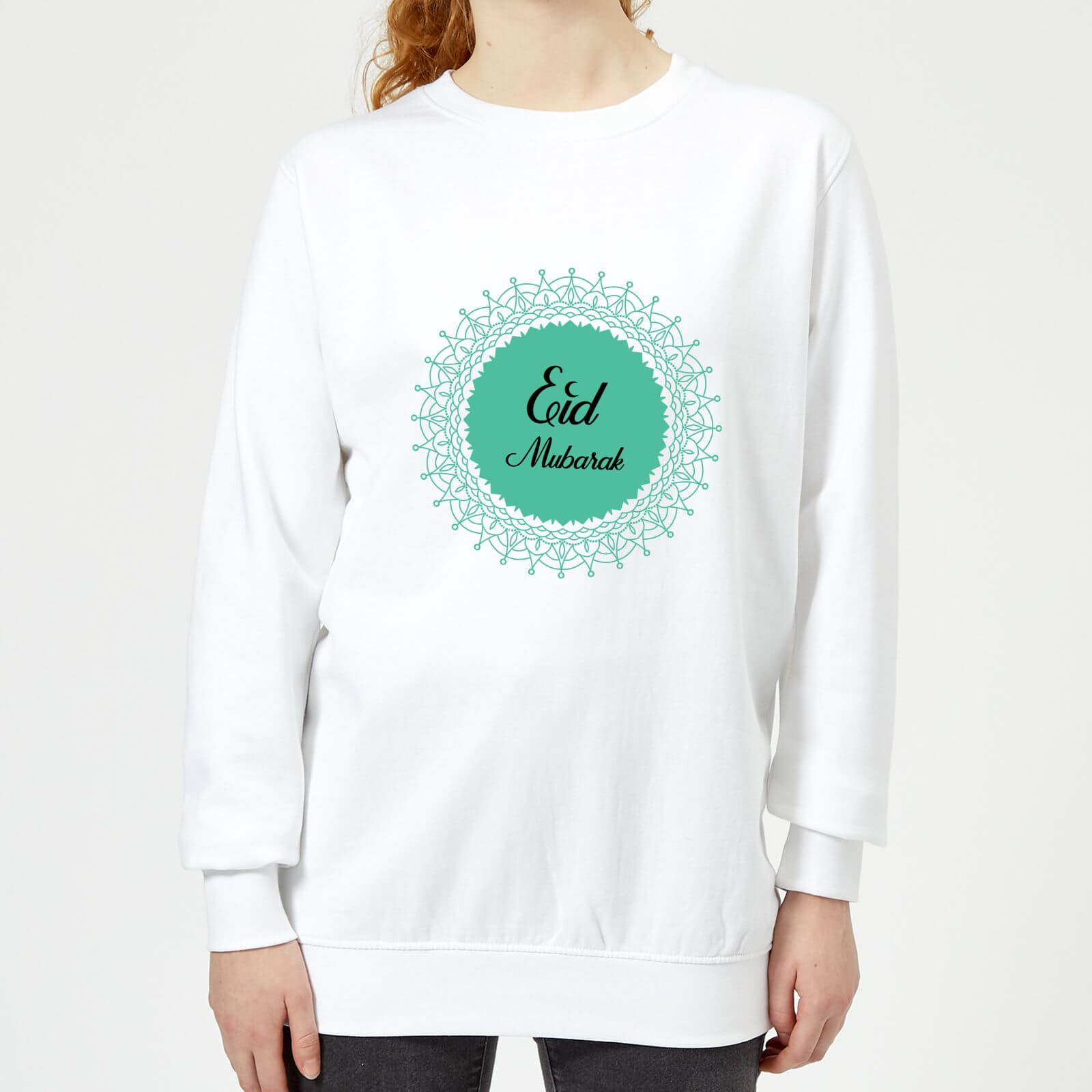 Eid Mubarak Earth Tone Wreath Women's Sweatshirt - White - XS - White