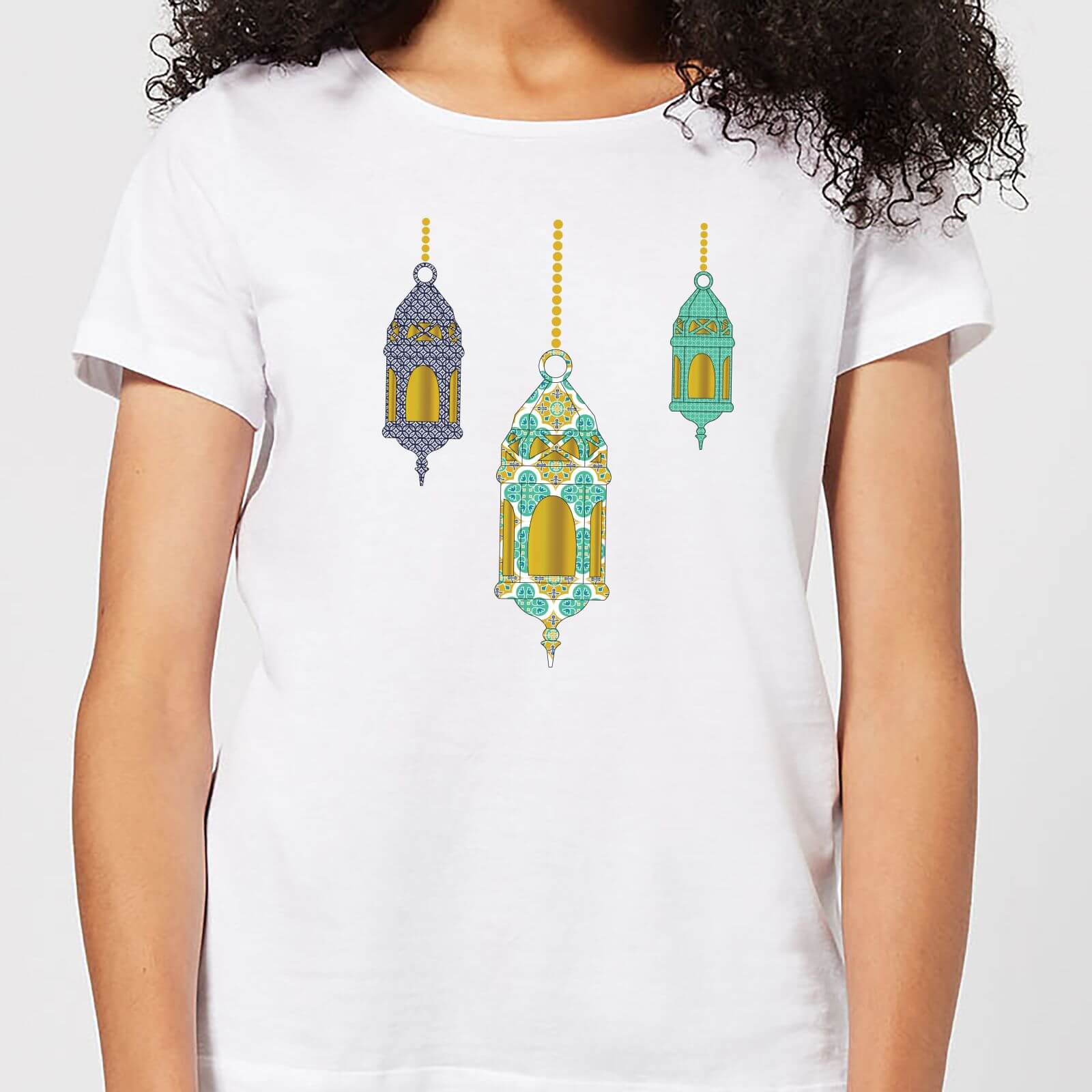 Eid Mubarak Lamps Women's T-Shirt - White - L - White