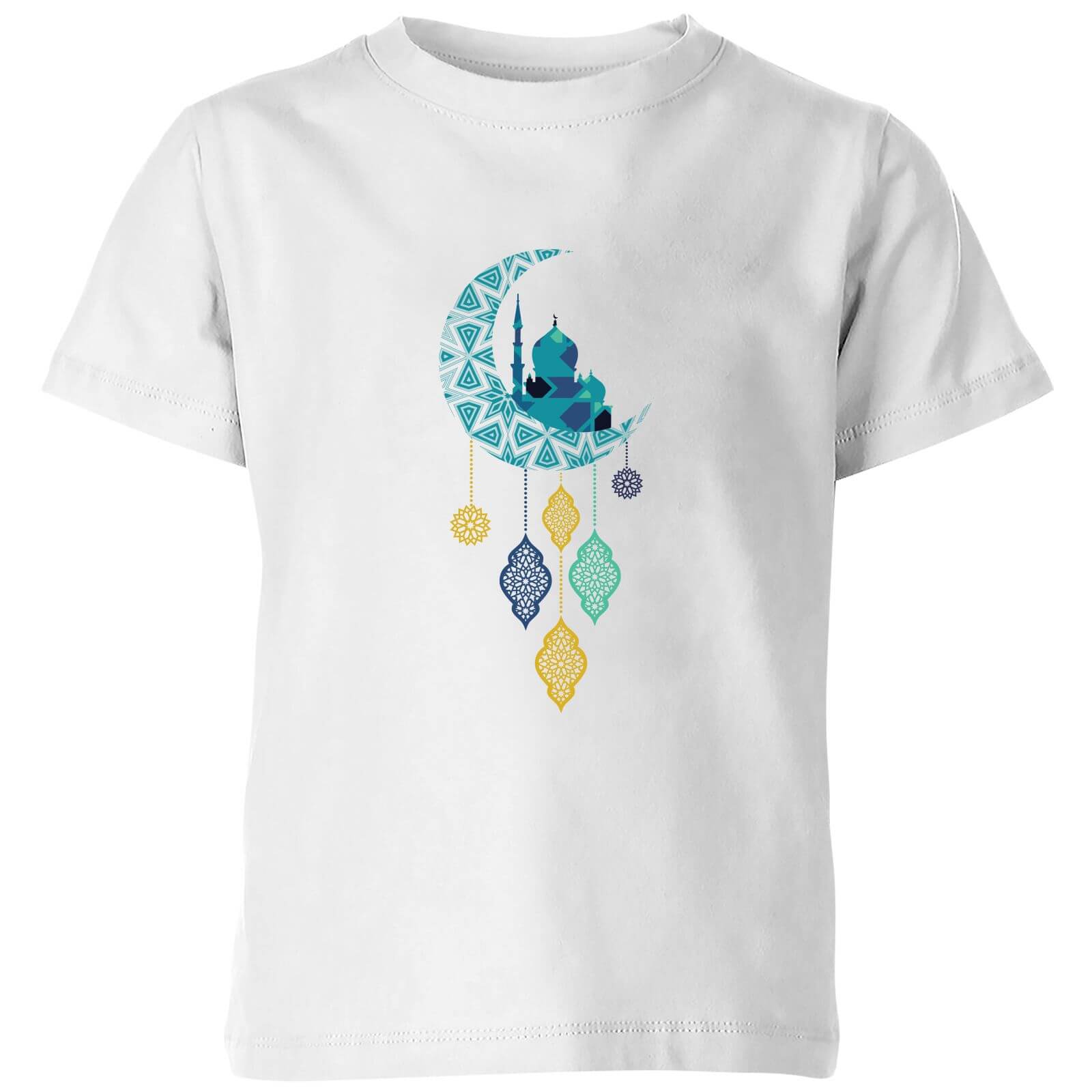 Eid Mubarak Moon Charm Kids' T-Shirt - White - 3-4 Years - White