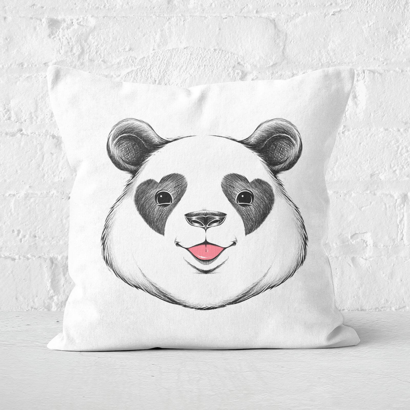Panda Love Square Cushion - 60x60cm - Soft Touch