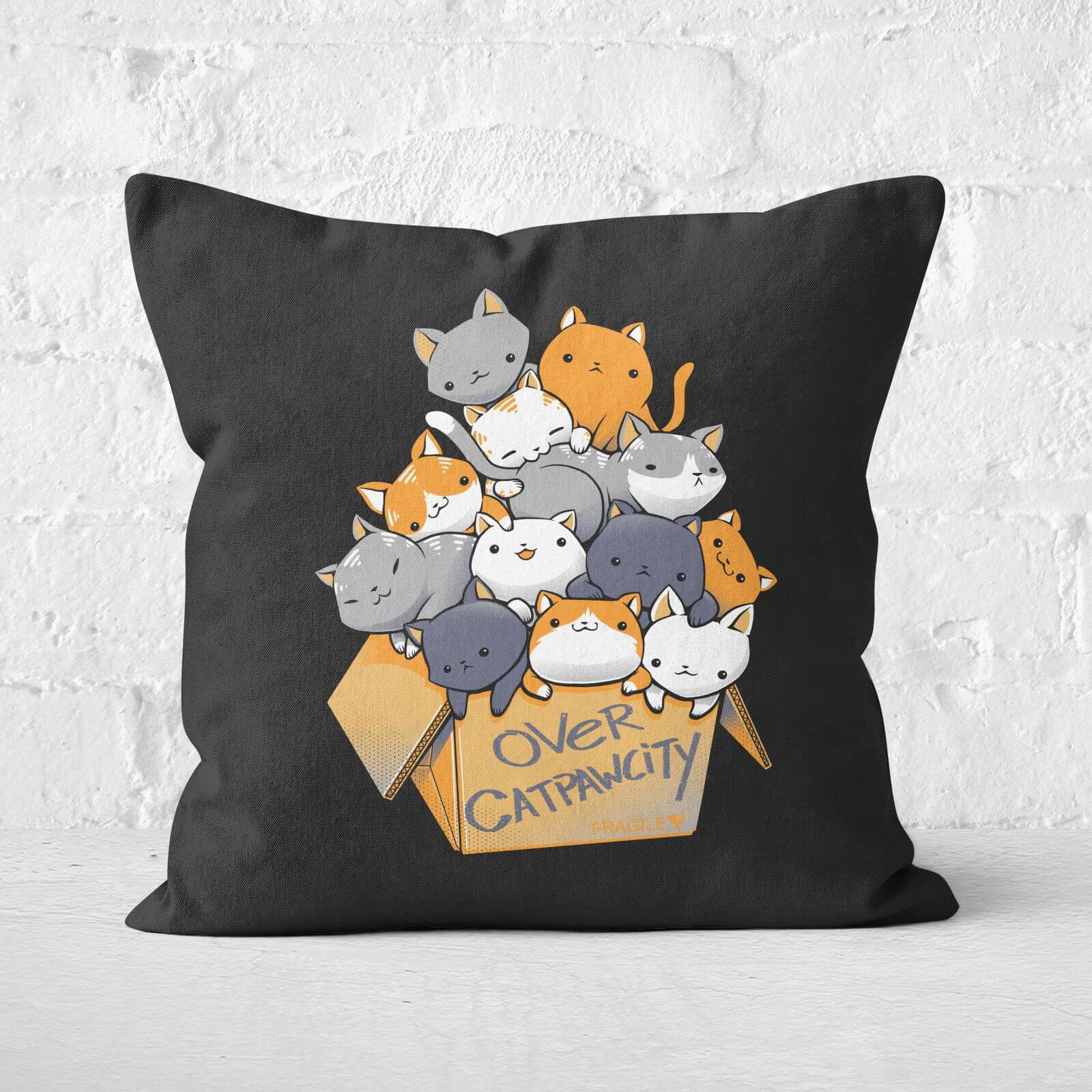 Over Catpawcity Square Cushion - 60x60cm - Soft Touch