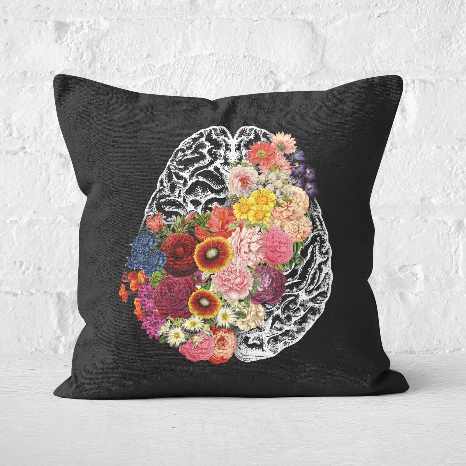 Love Your Brain Square Cushion - 60x60cm - Soft Touch