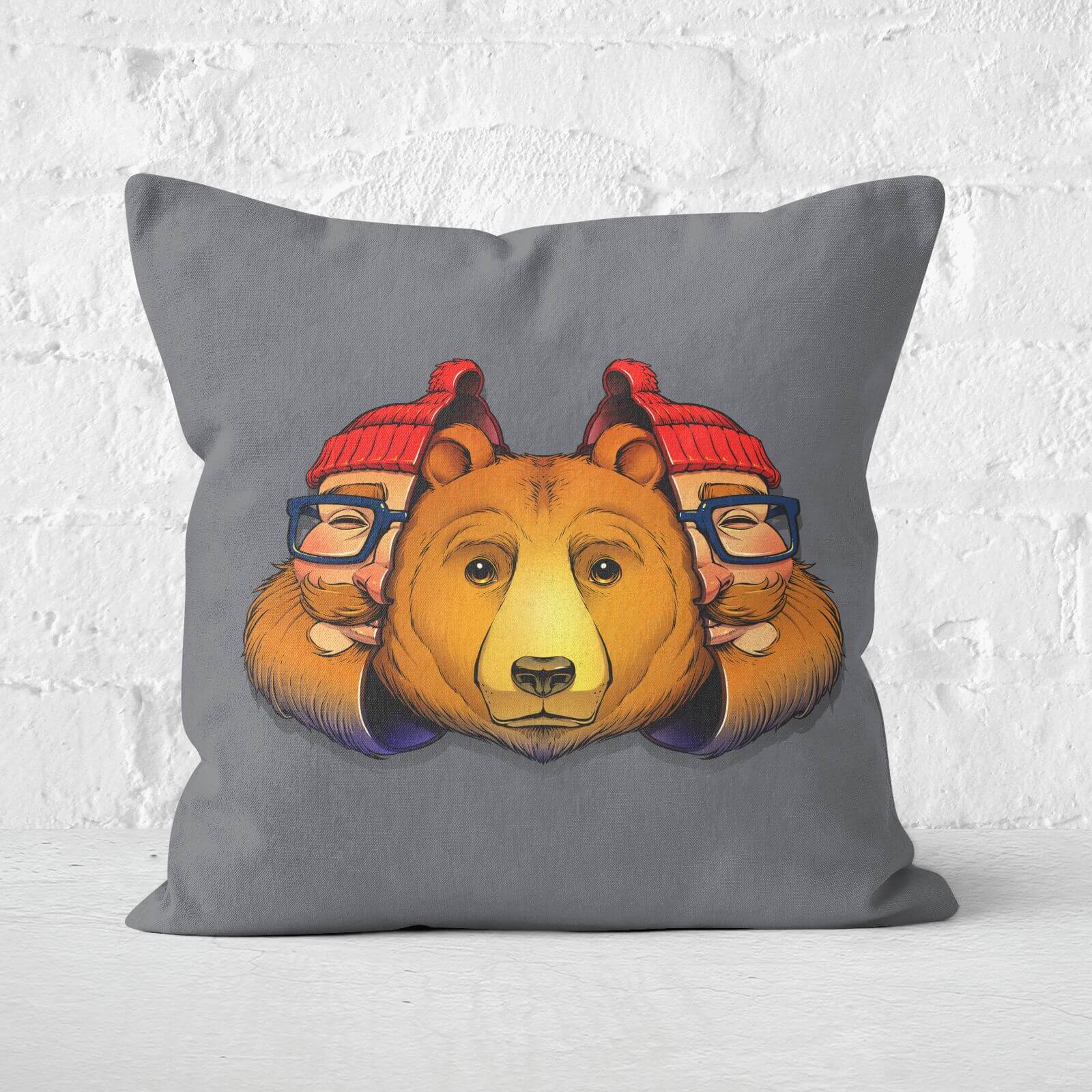 Bear Inside Square Cushion - 60x60cm - Soft Touch