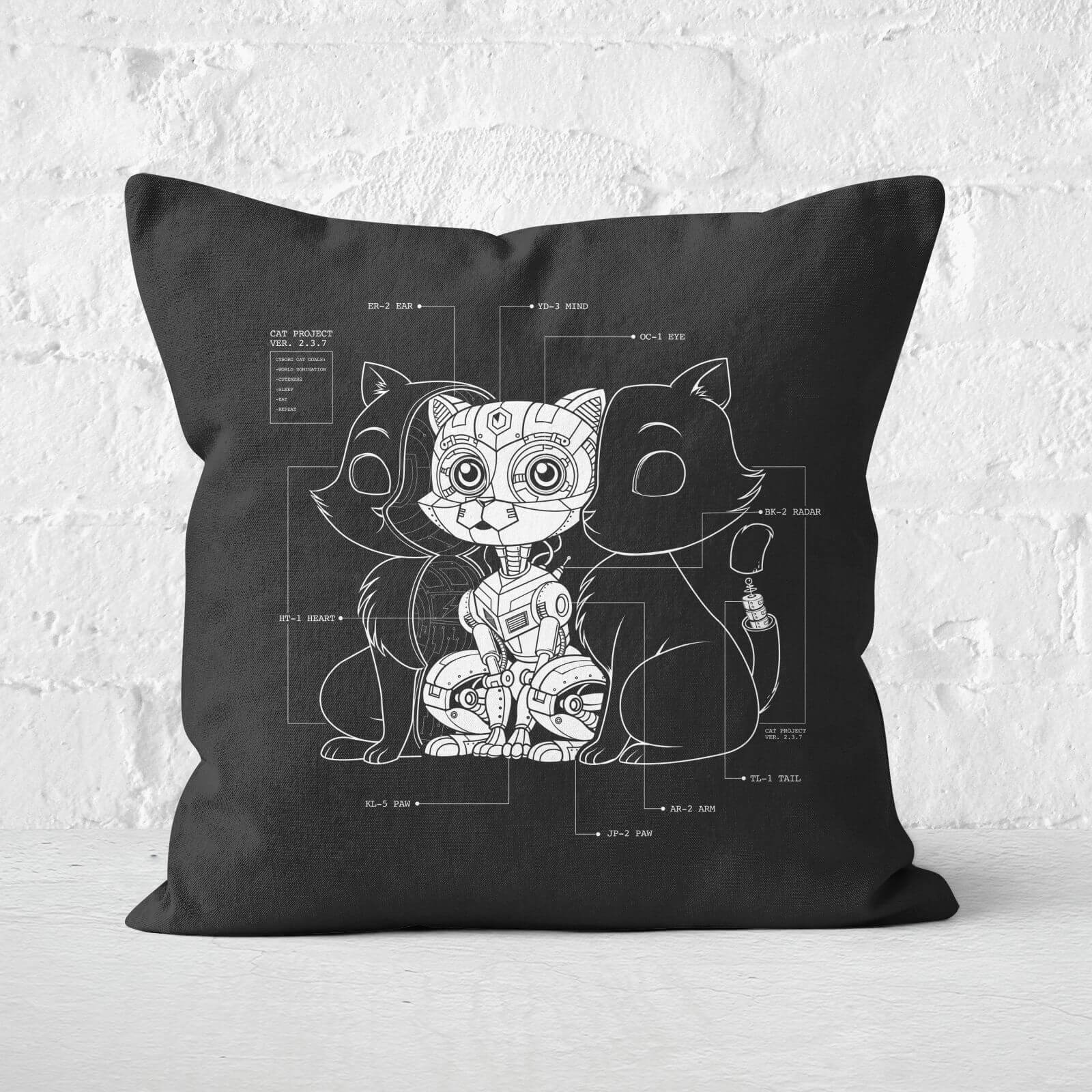 Cat Inside Square Cushion - 60x60cm - Soft Touch