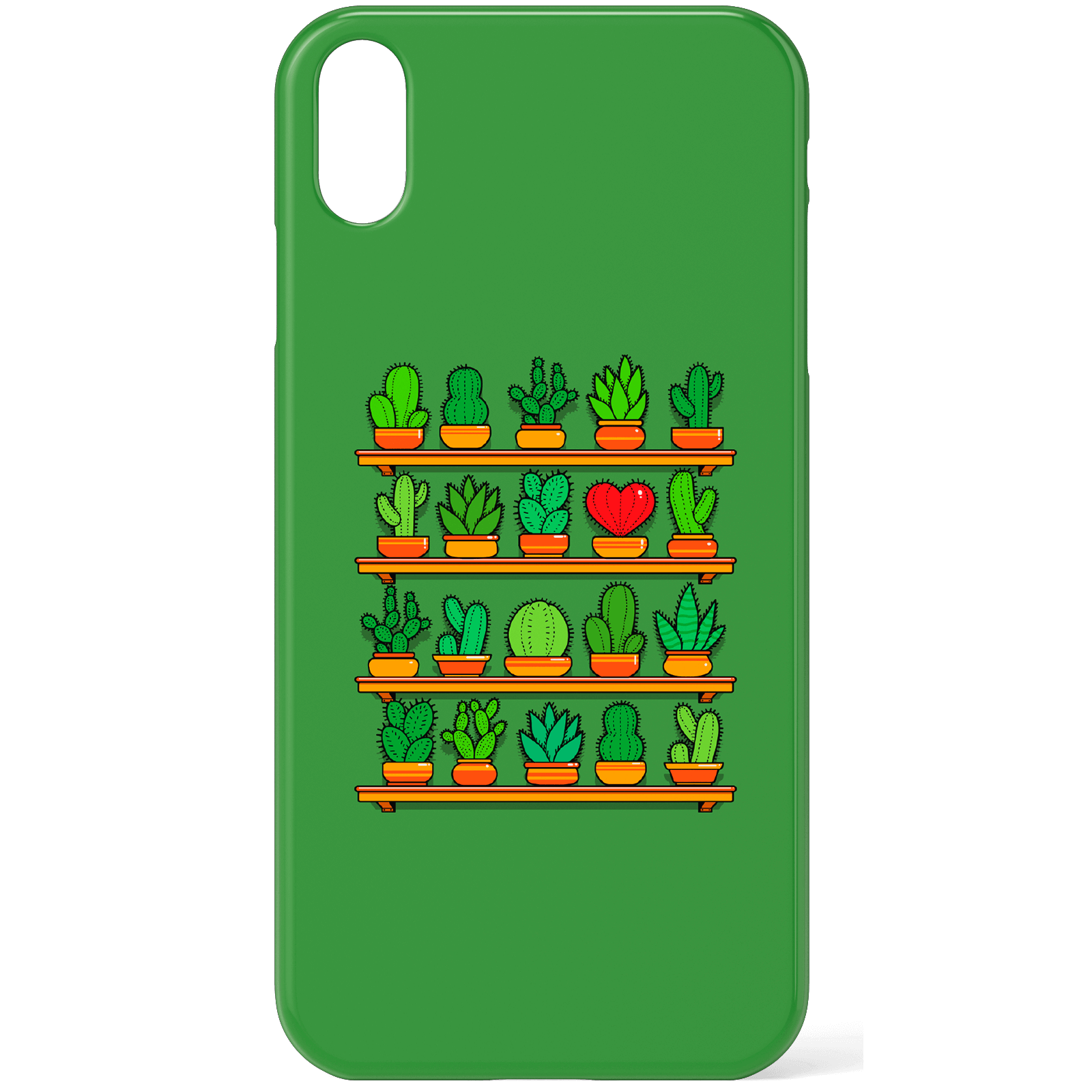 Love Yourself Cactus Heart Phone Case for iPhone and Android - iPhone XS - Snap Case - Matte