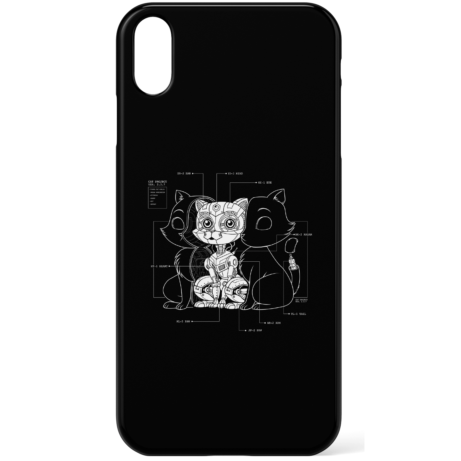 Cat Inside Phone Case for iPhone and Android - iPhone XS - Snap Case - Matte