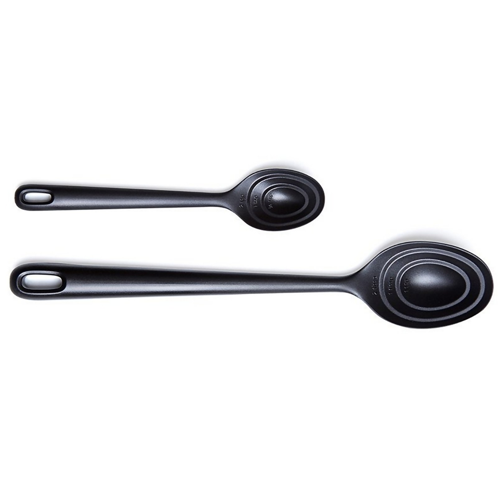 Quirky Portion Mixing and Measurement Baking Spoon - Black (Pack of 2)