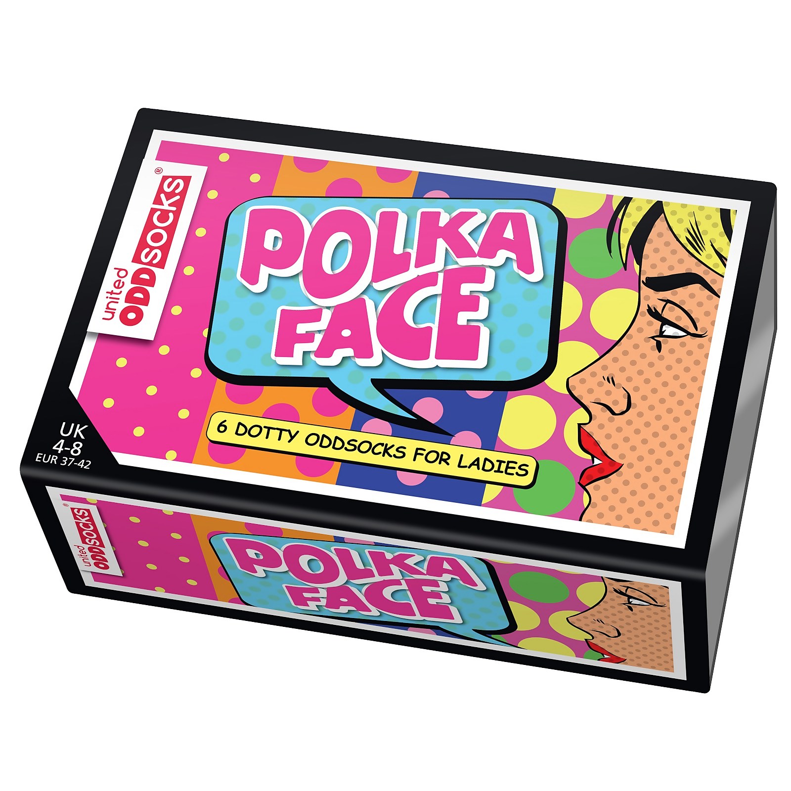 United Oddsocks Women's Polka Face Gift Set