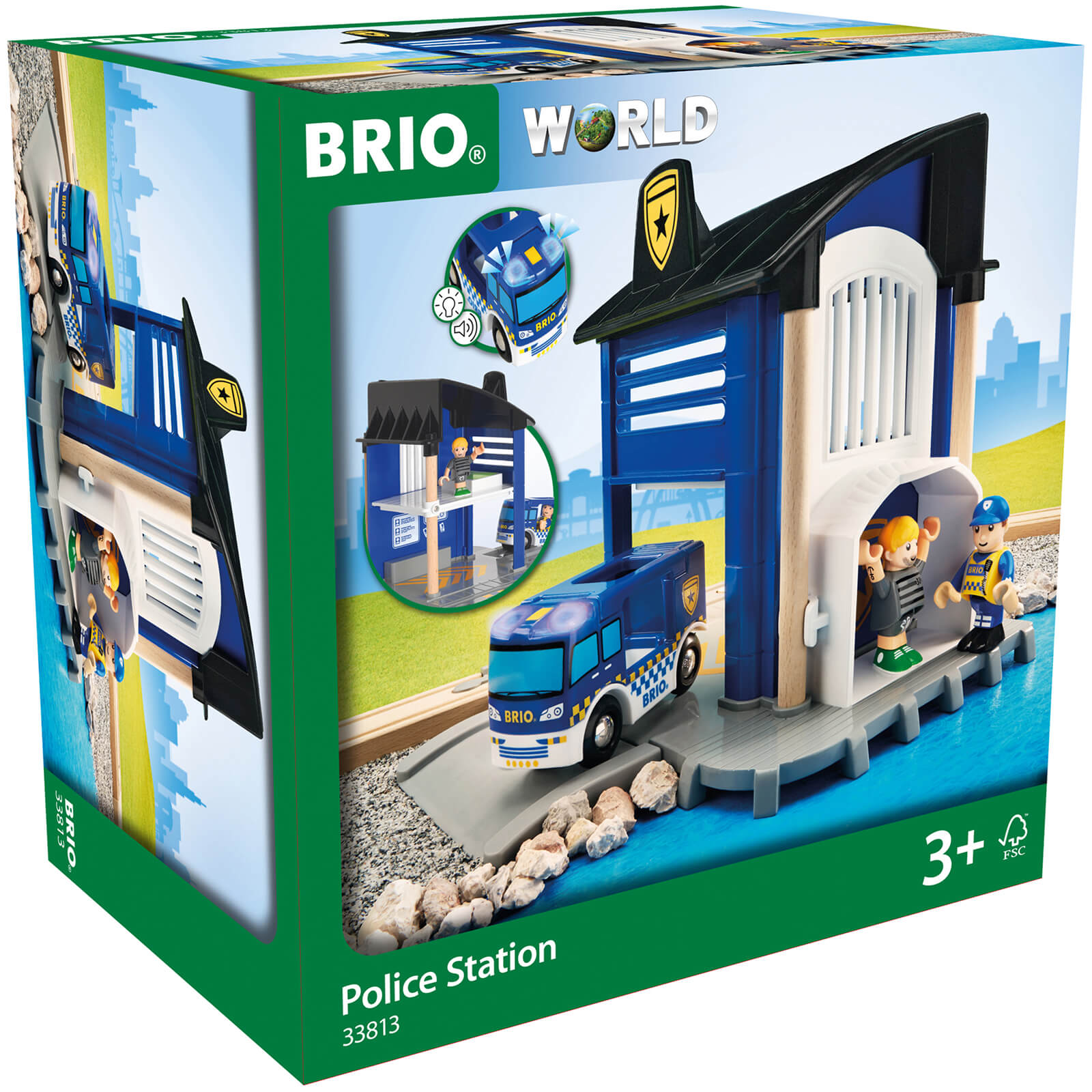 Brio Polizeistation mit Einsatzfahrzeug