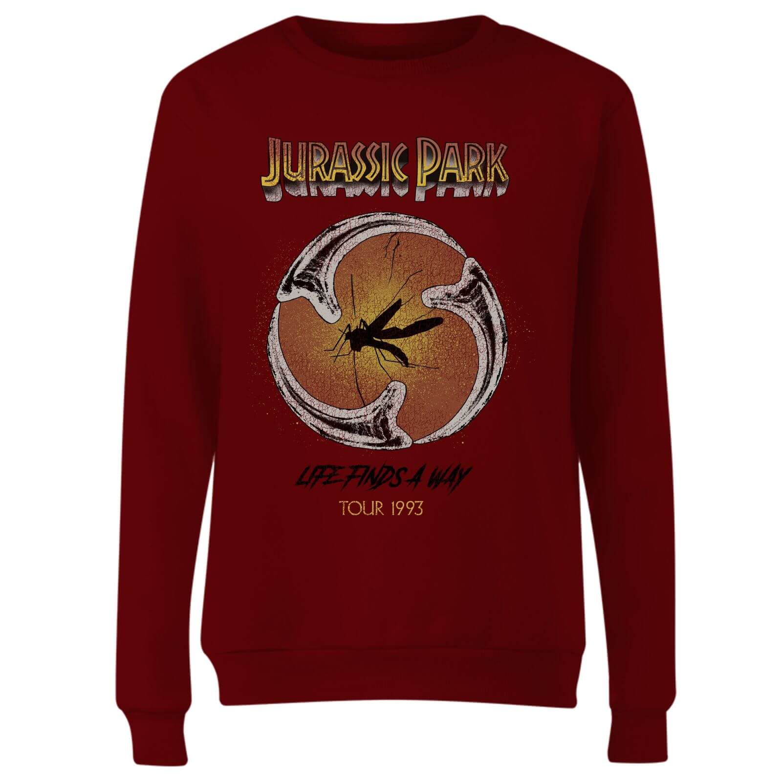 

Felpa Jurassic Park Life Finds A Way Tour - Bordeaux - Donna - XS