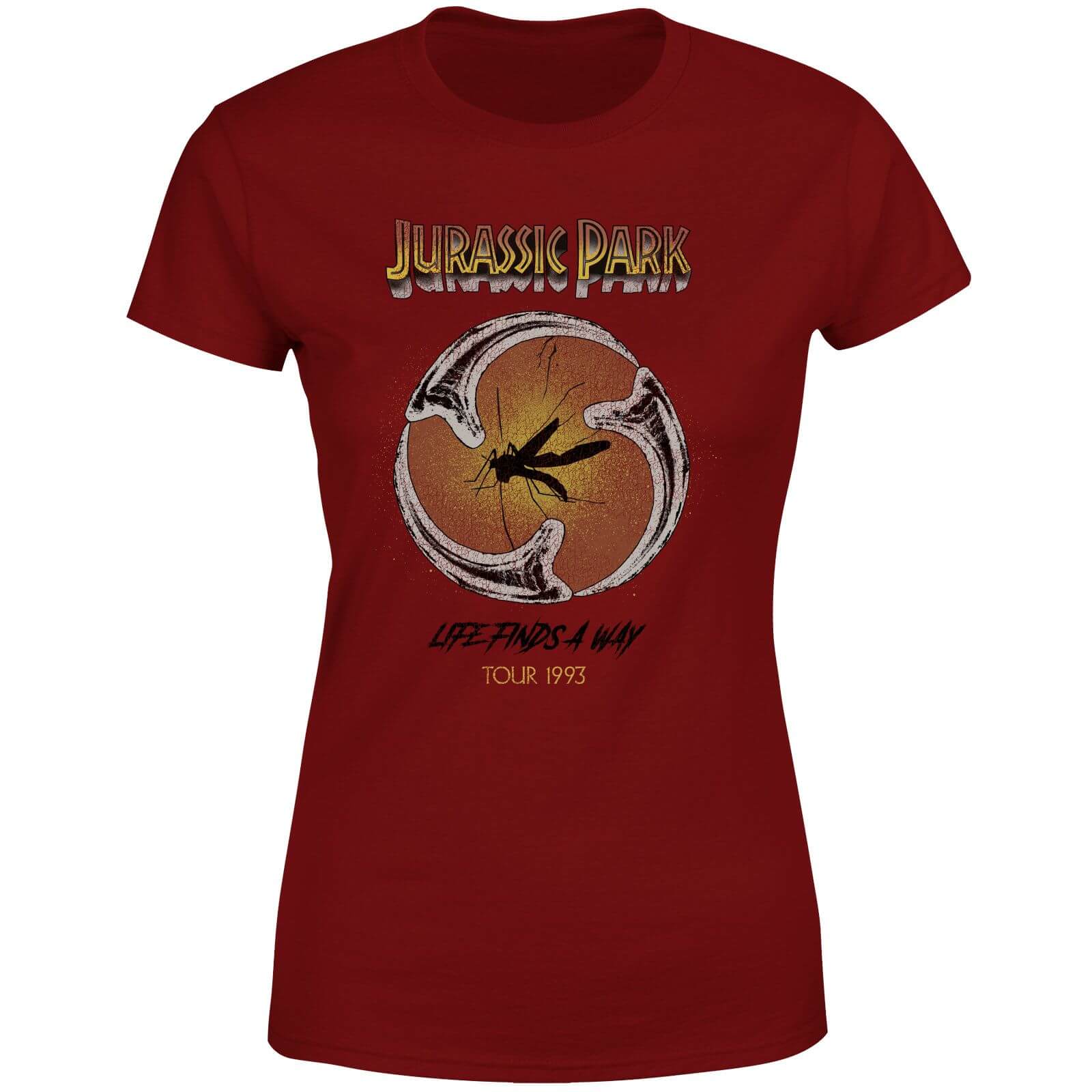 

T-shirt Jurassic Park Life Finds A Way Tour - Bordeaux - Femme - L