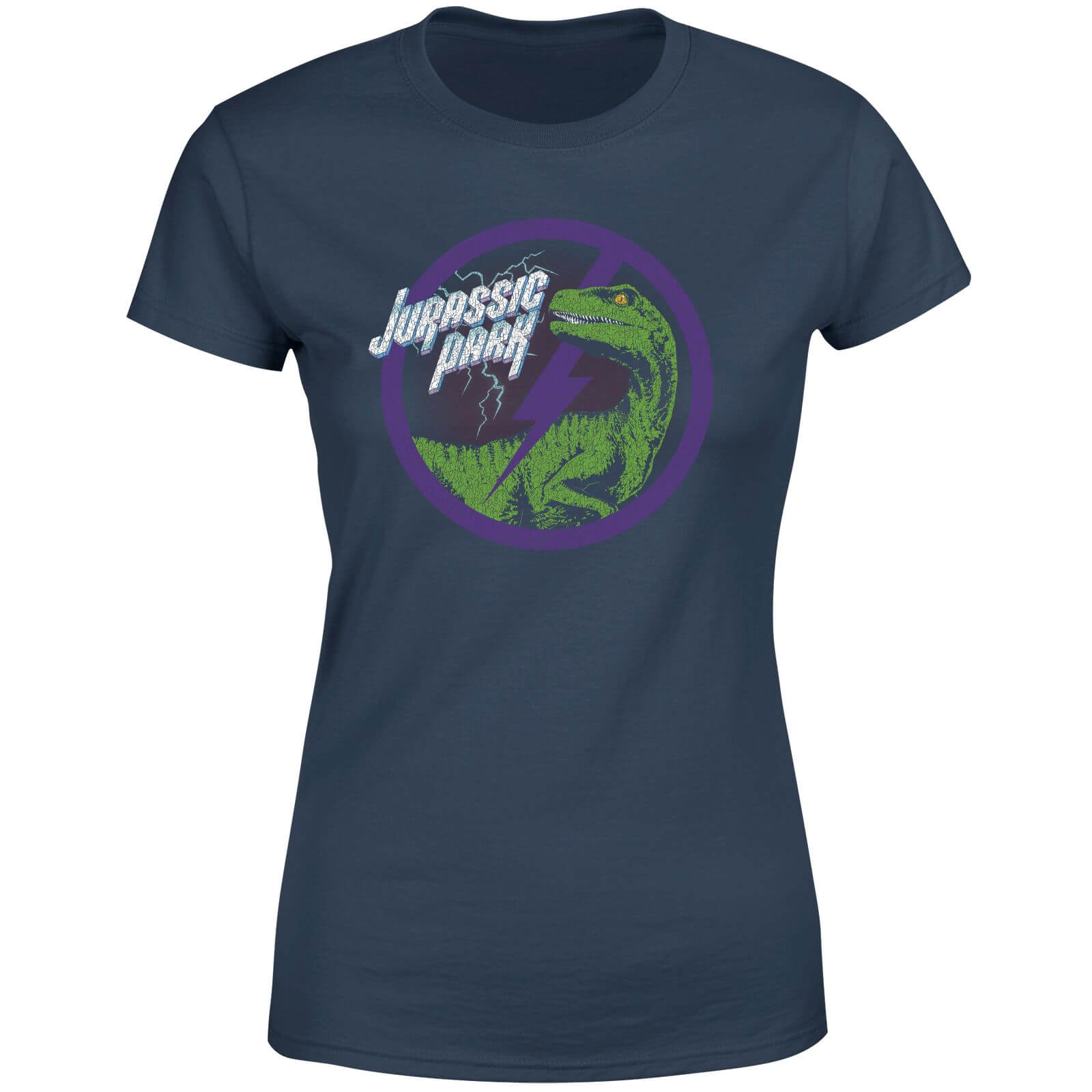 T-shirt Jurassic Park Raptor Bolt - Bleu Marine - Femme - M