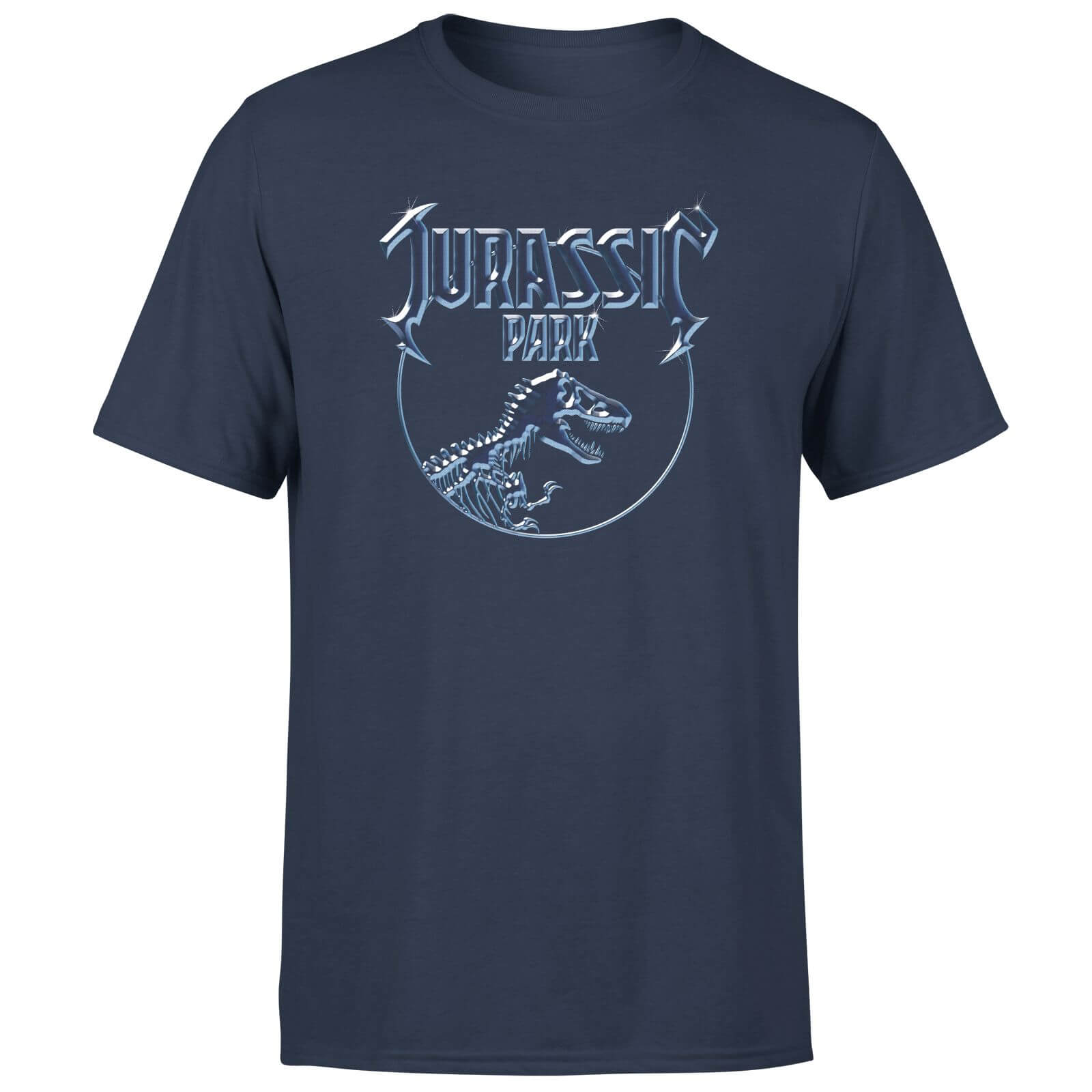Jurassic Park Logo Metal Men's T-Shirt - Dunkelblau - XXL