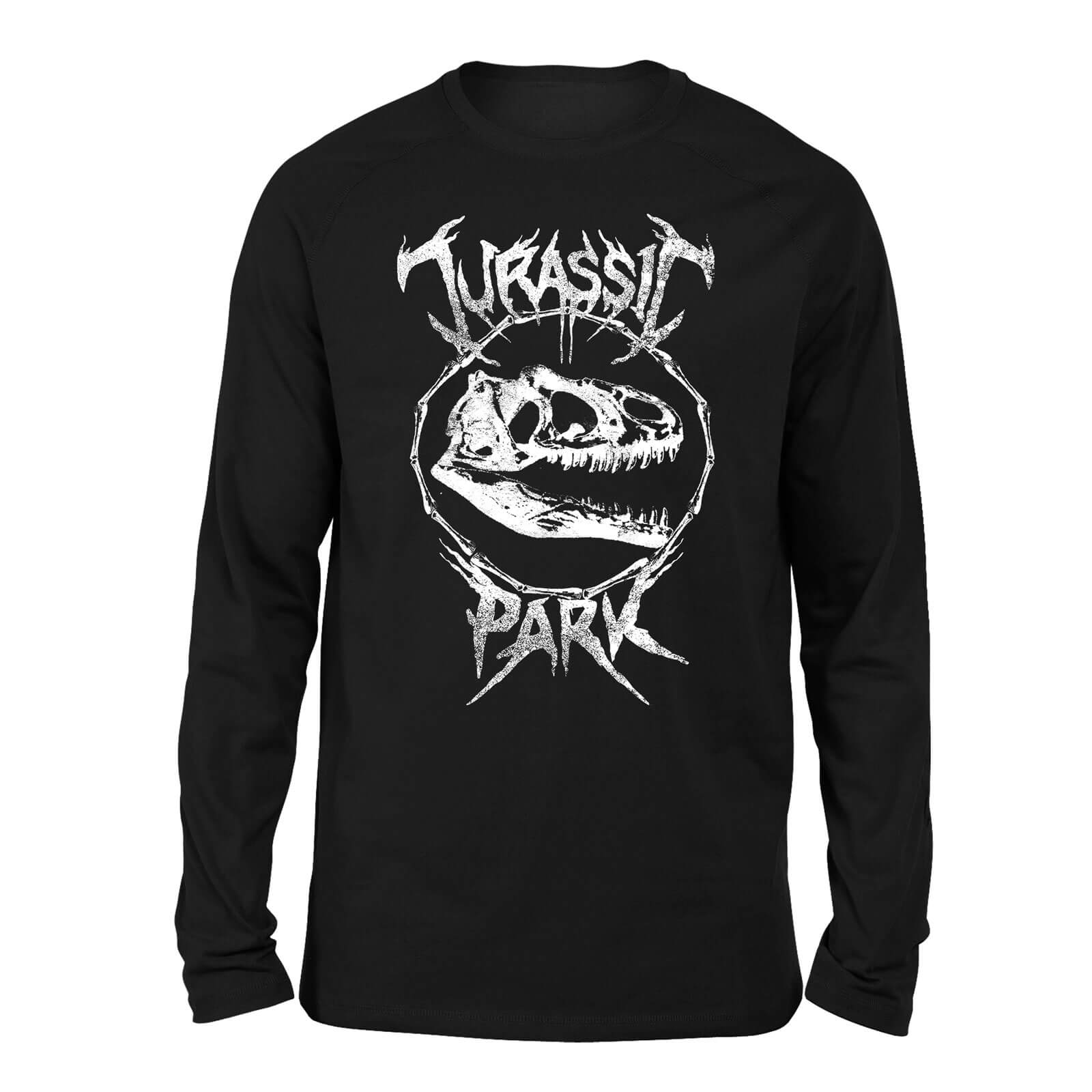 

T-Shirt Jurassic Park T-Rex Bones a Maniche Lunghe - Nero - Unisex - M