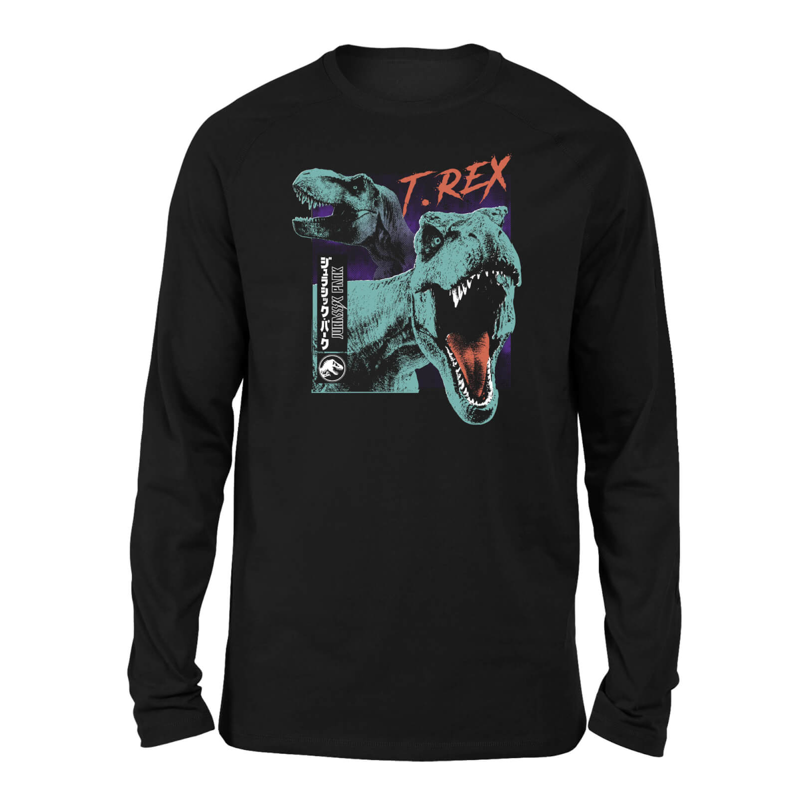 

T-Shirt Jurassic Park T-REXES a Maniche Lunghe - Nero - Unisex - S