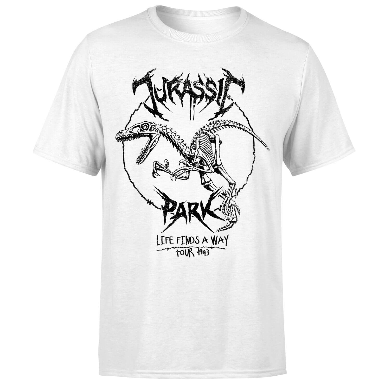 Jurassic Park Raptor Drawn Men's T-Shirt - Weiß - 5XL