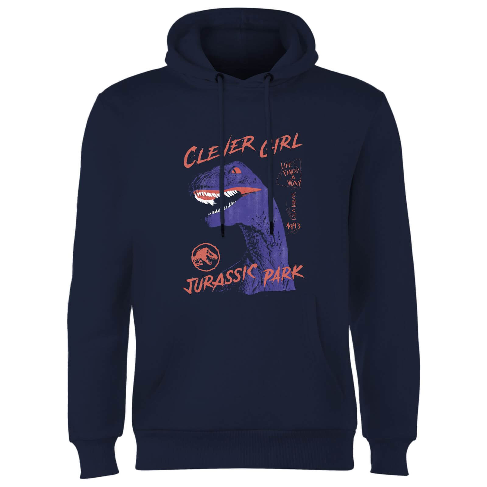 

Felpa con cappuccio Jurassic Park Life Finds A Way Raptor - Blu Navy - XXL