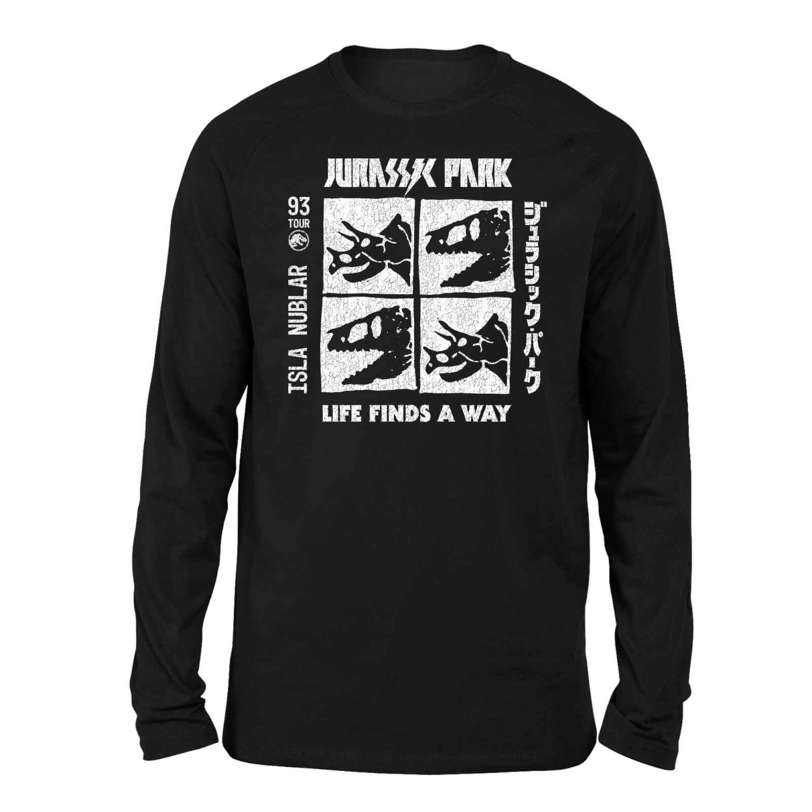

T-Shirt Jurassic Park The Faces a Maniche Lunghe - Nero - Unisex - L