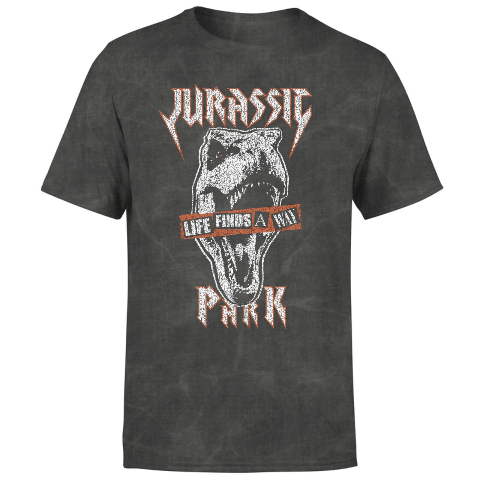 T-shirt Jurassic Park Rex Punk - Noir délavé - Unisexe - M