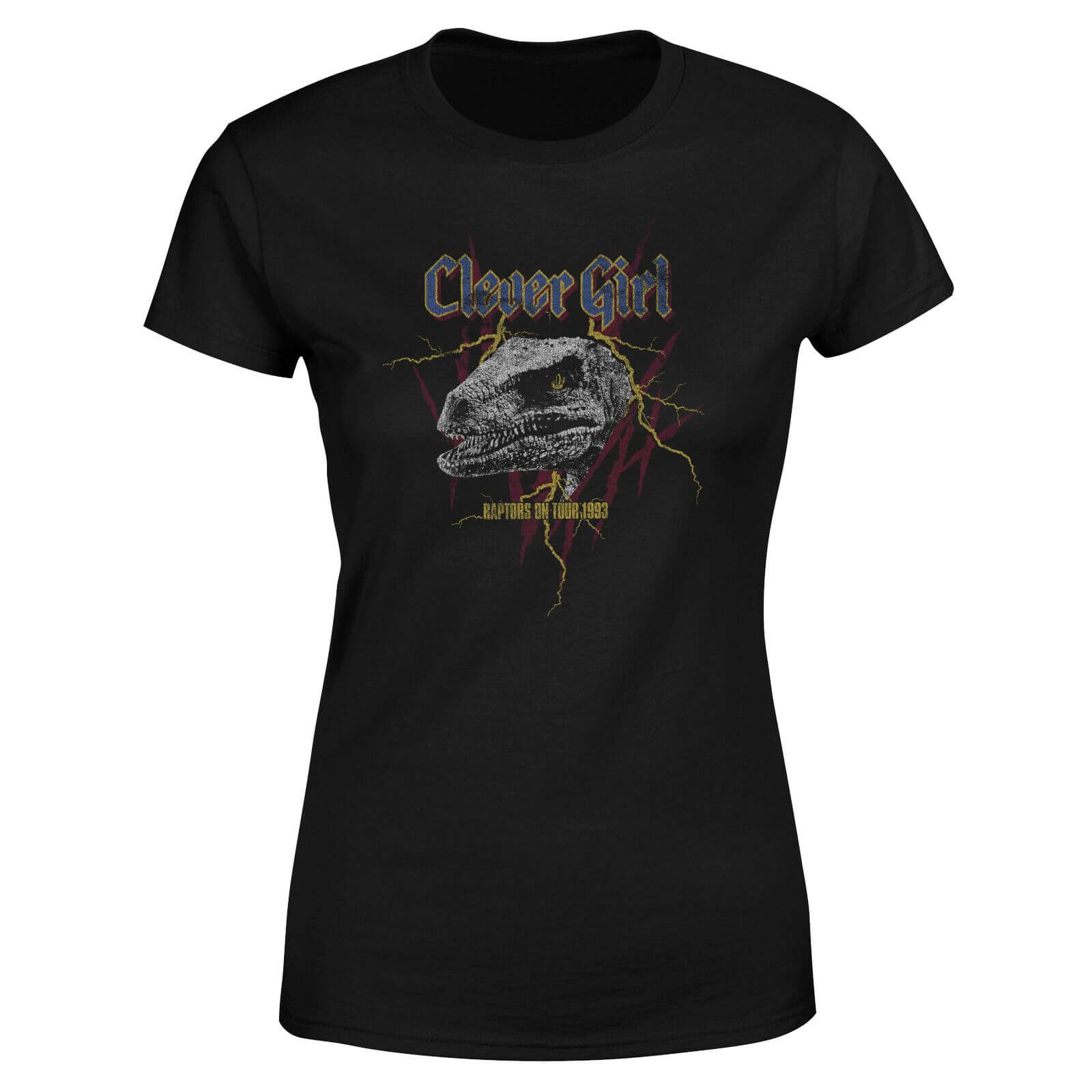 Jurassic Park Clever Girl Raptors On Tour Women's T-Shirt - Black - M