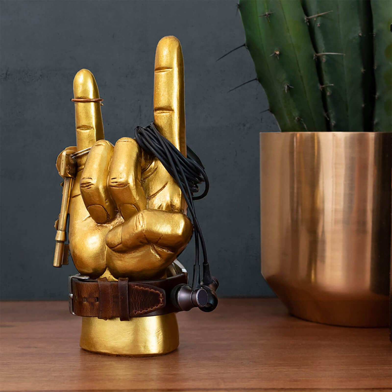 Image of GOLD MINI ROCK ON HEADPHONE STAND