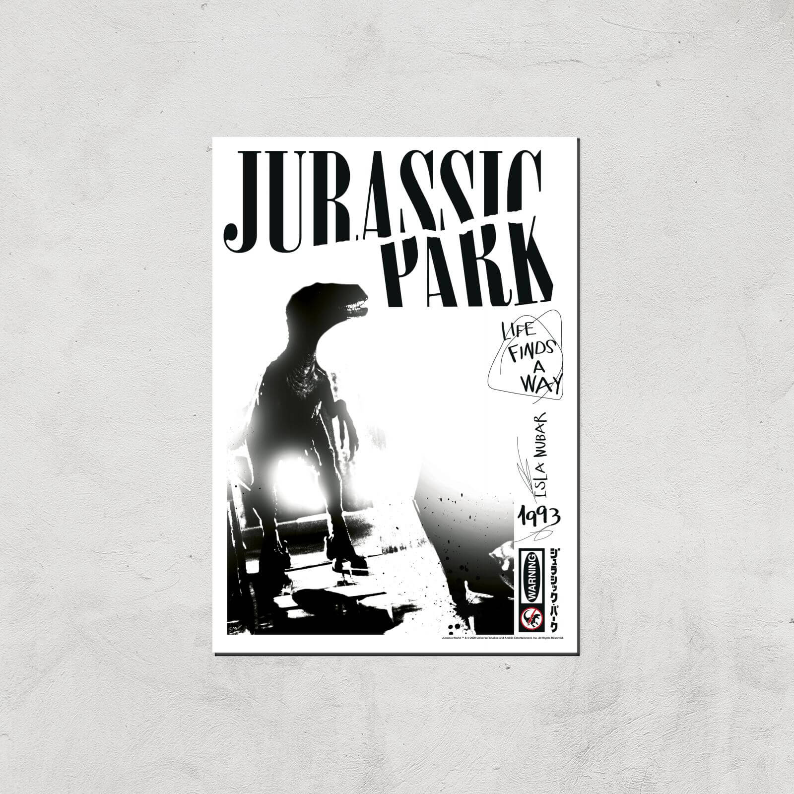 

Poster Artistico Jurassic Park Life Finds A Way - A3 - Print Only