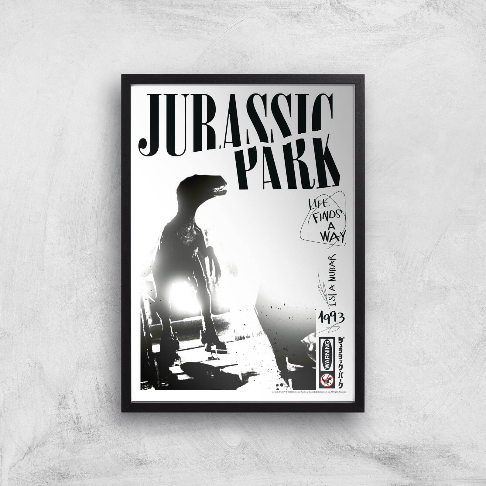 

Poster Artistico Jurassic Park Life Finds A Way - A3 - Black Frame