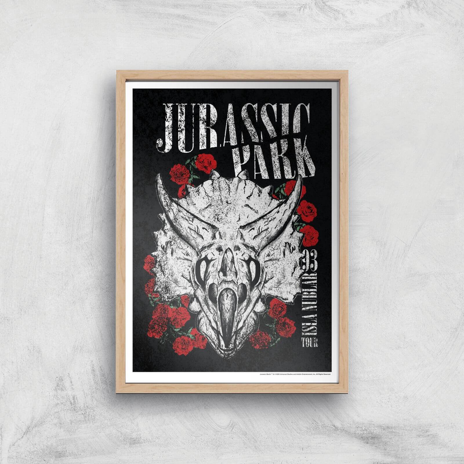 Jurassic Park Isla Nublar 93 Giclee Art Print - A2 - Wooden Frame
