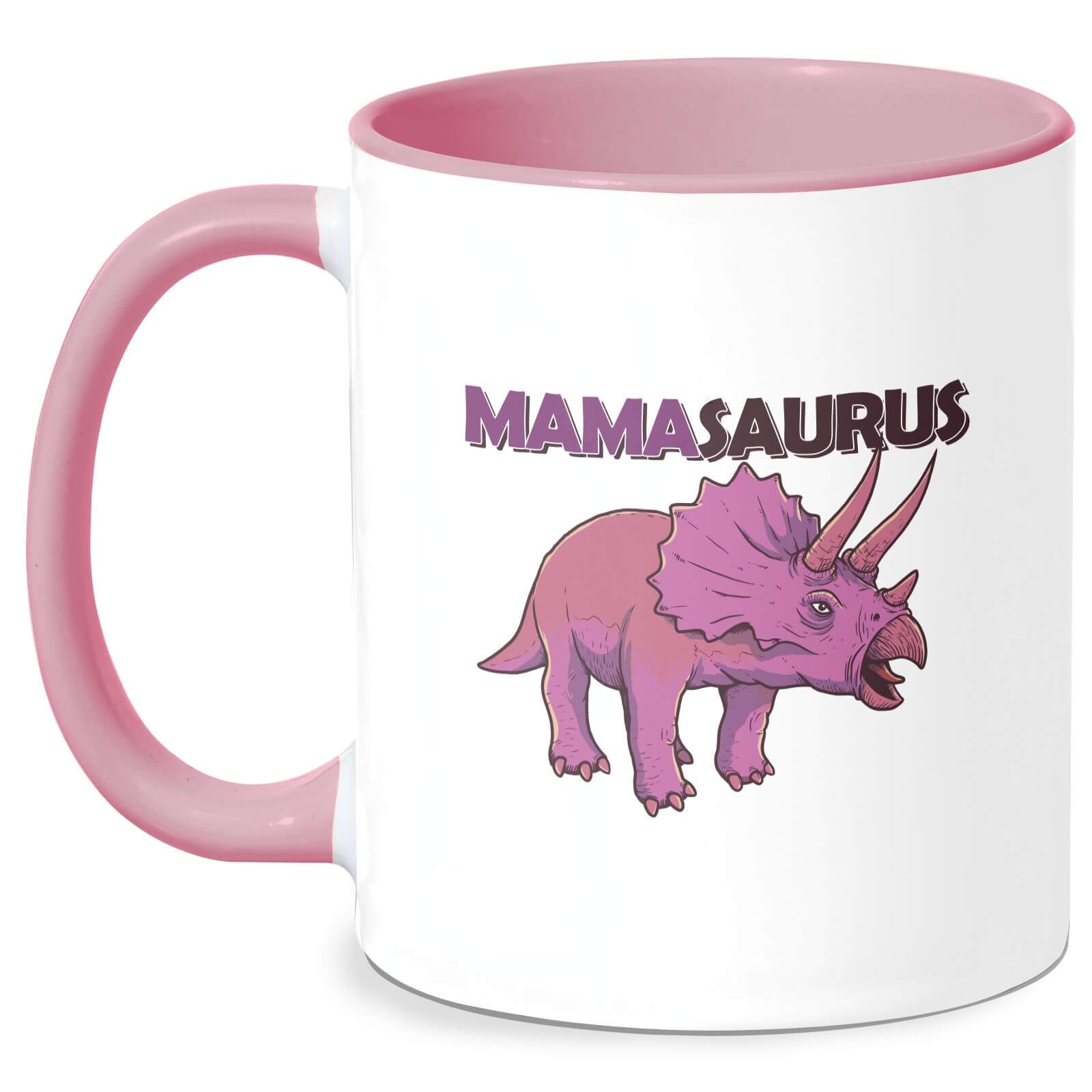 Mama Saurus Mug - White/Pink