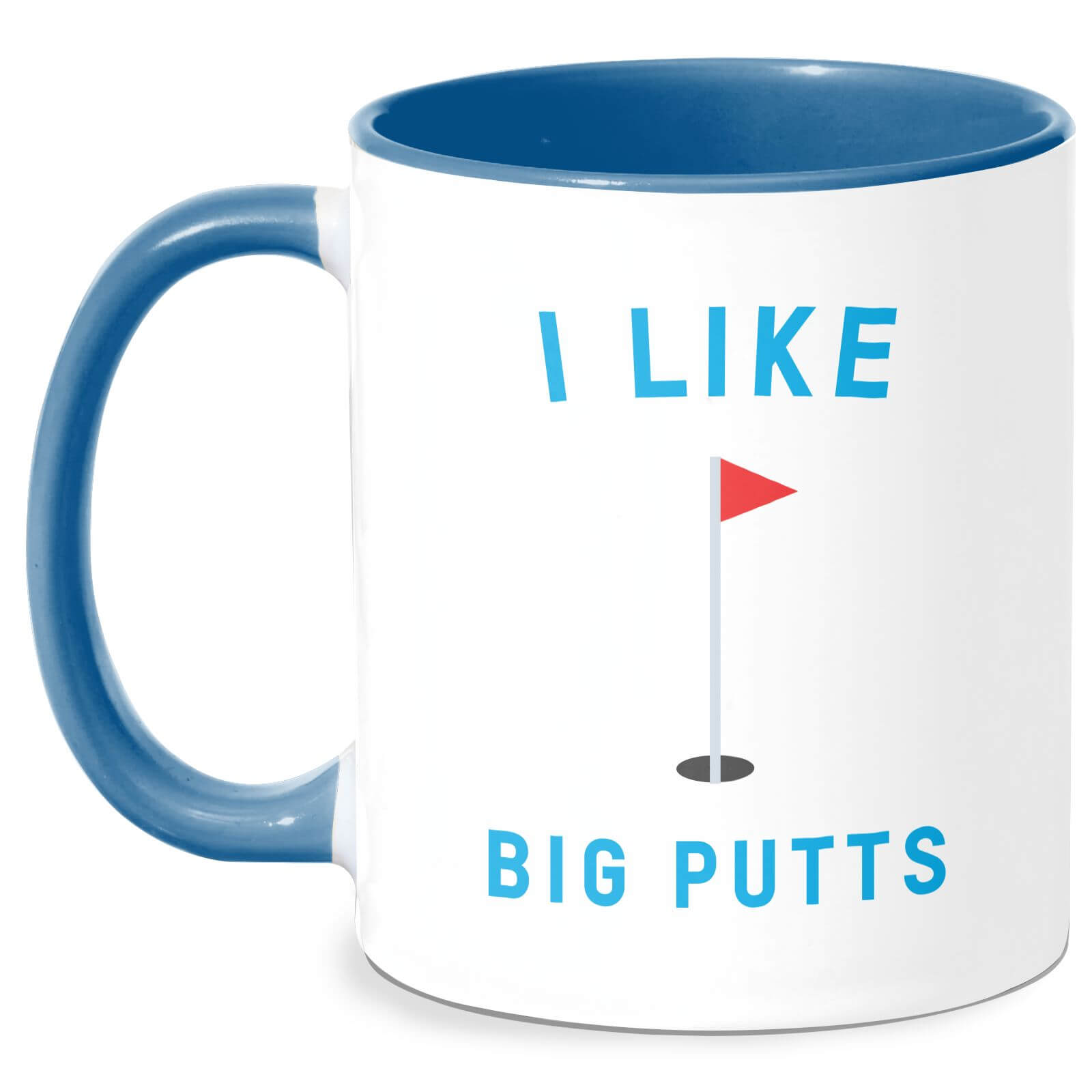 I Like Big Putts Mug - White/Blue