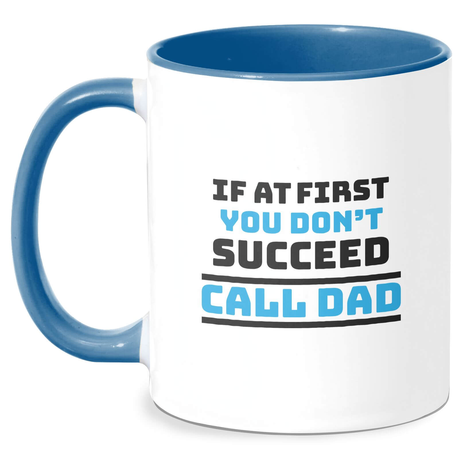 Call Dad Mug - White/Blue