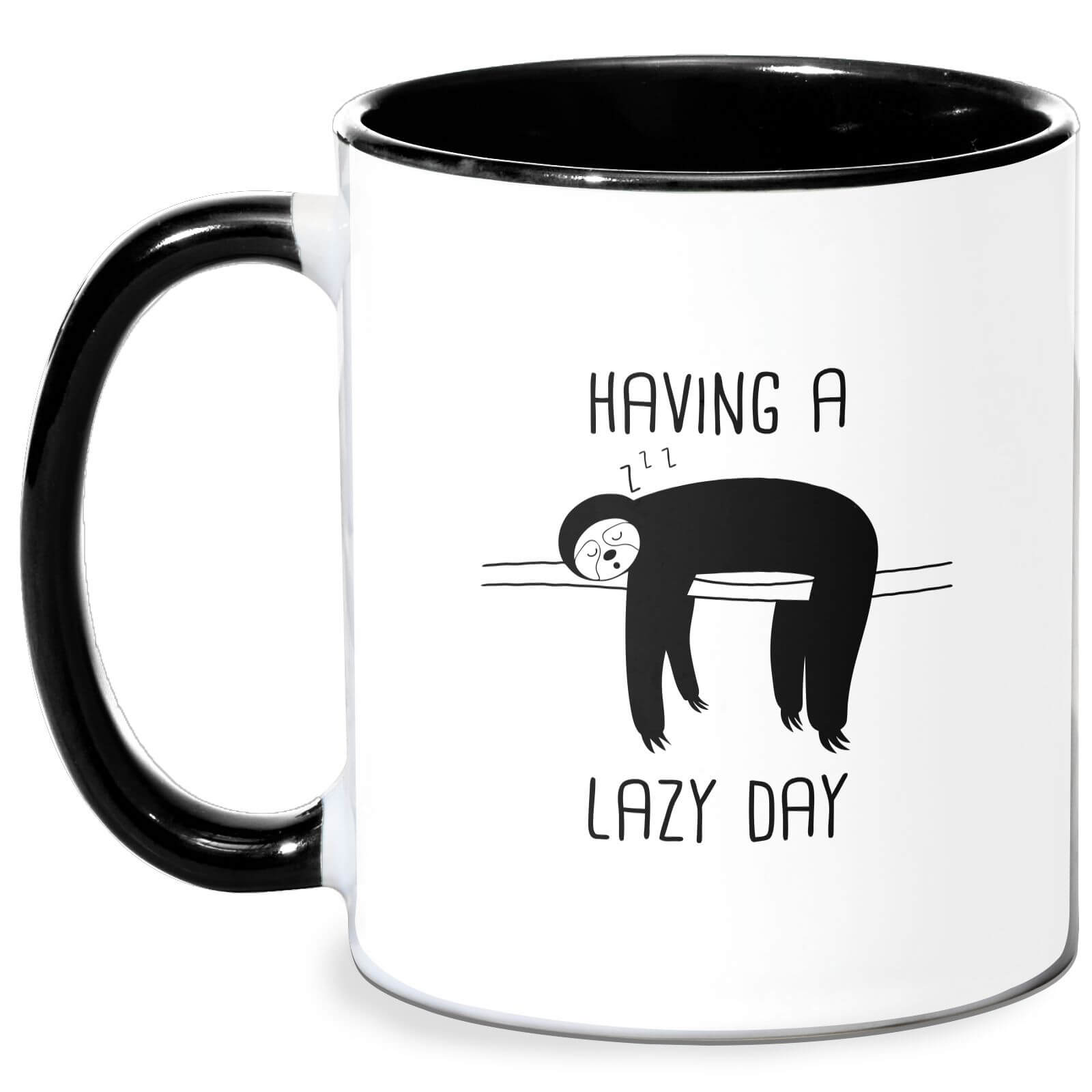 Having A Lazy Day Mug - White/Black