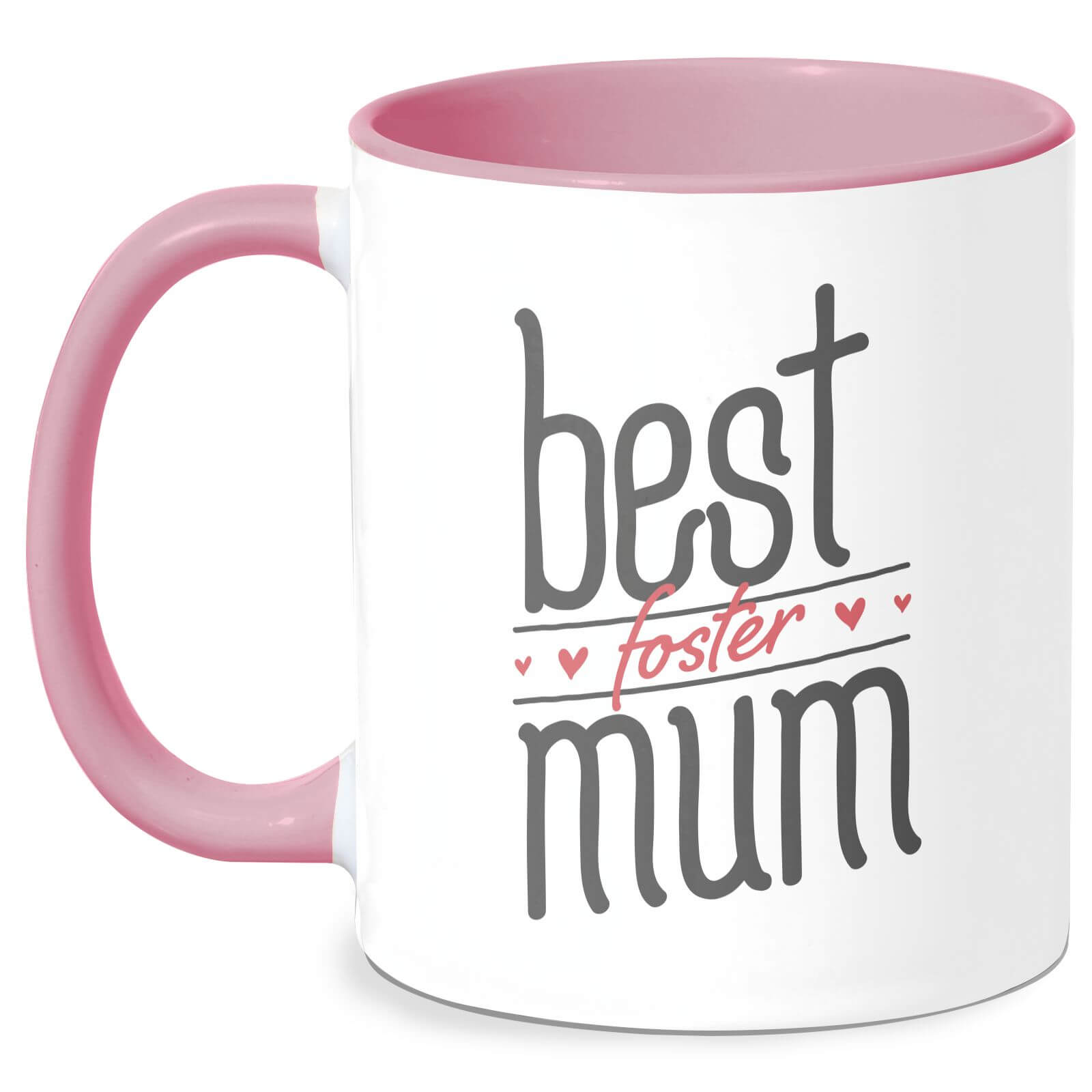Best Foster Mum Mug - White/Pink