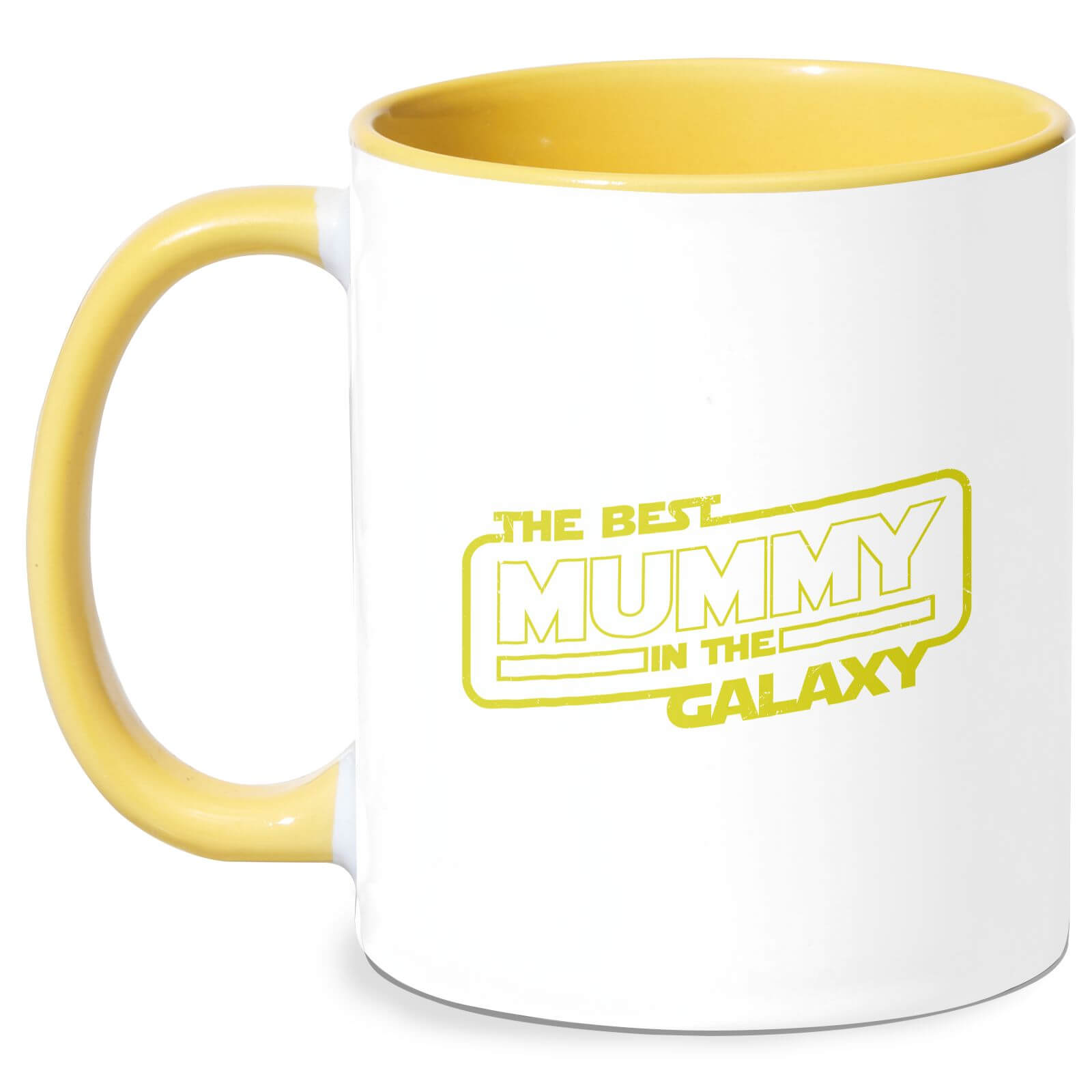Best Mummy In The Galaxy Mug - White/Yellow