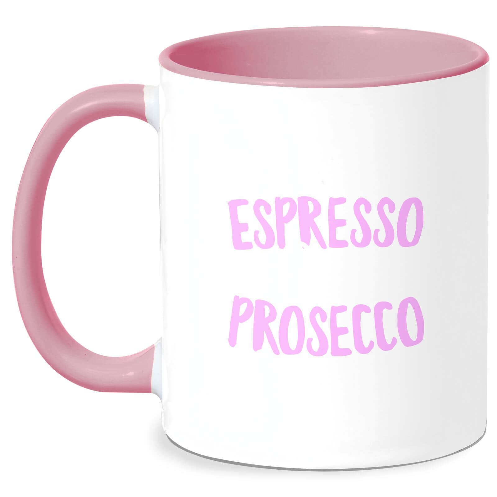 Espresso Then Prosecco Mug - White/Pink